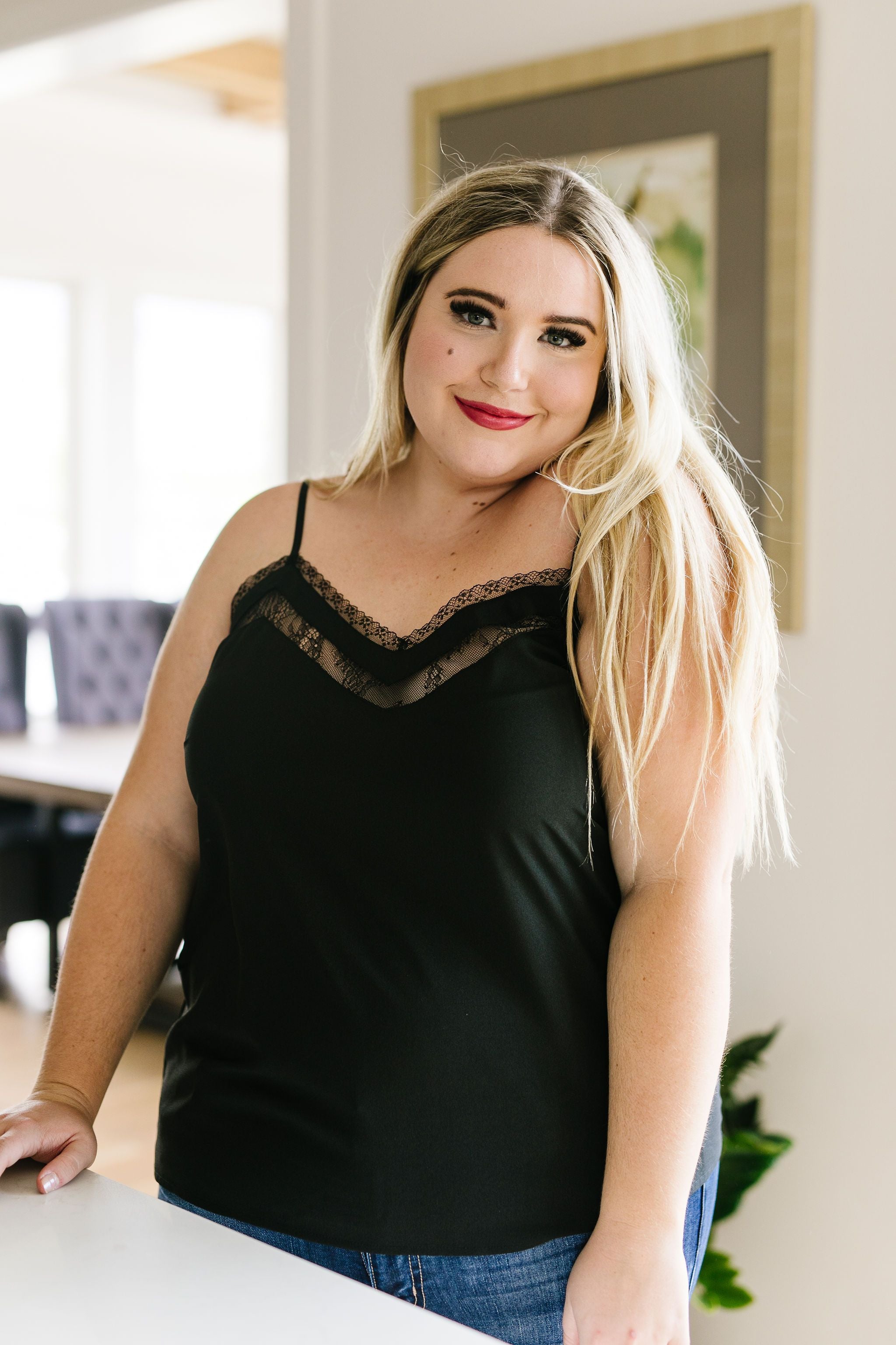 The Lace Escape Cami In Black