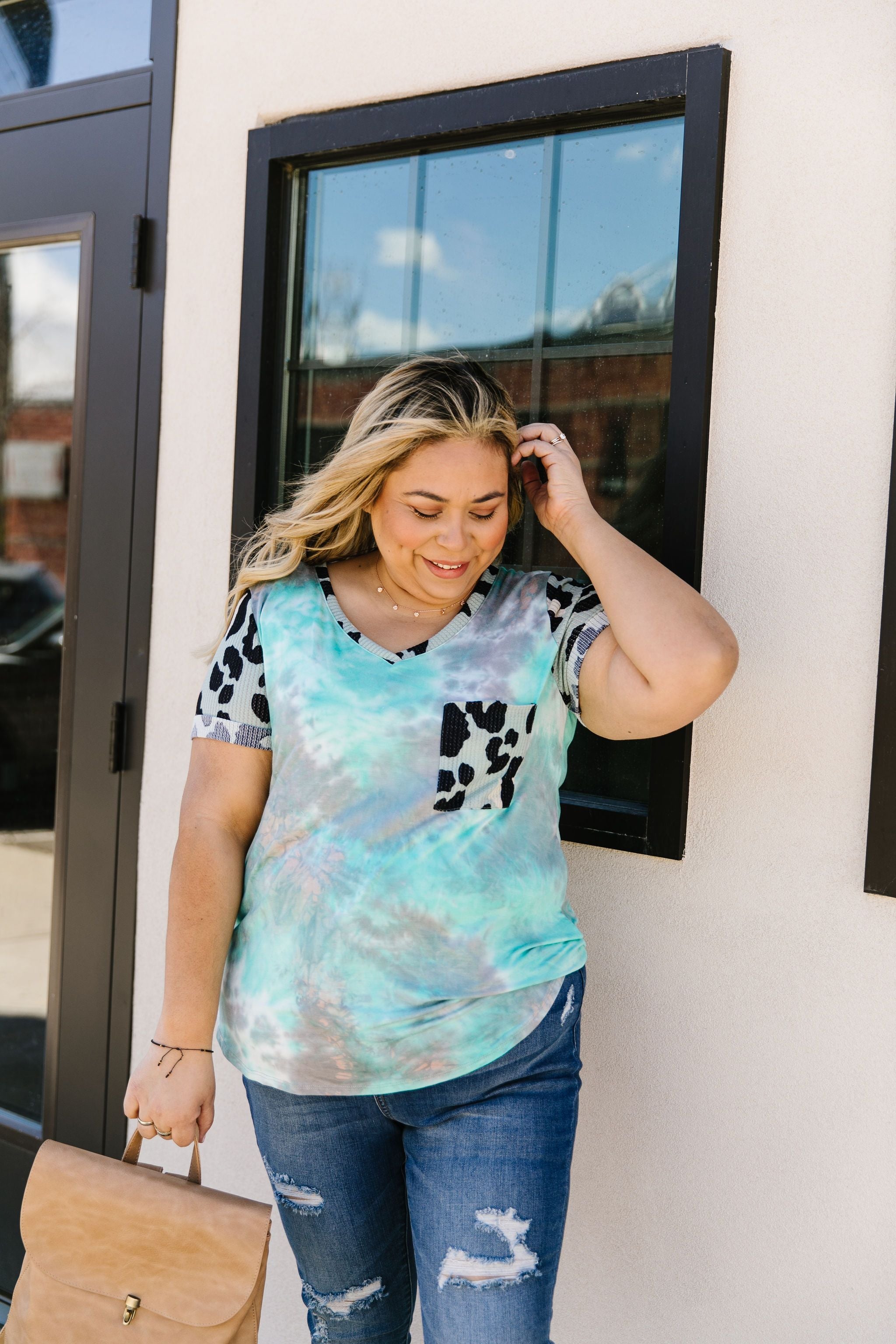 Tie Dye Animal Top