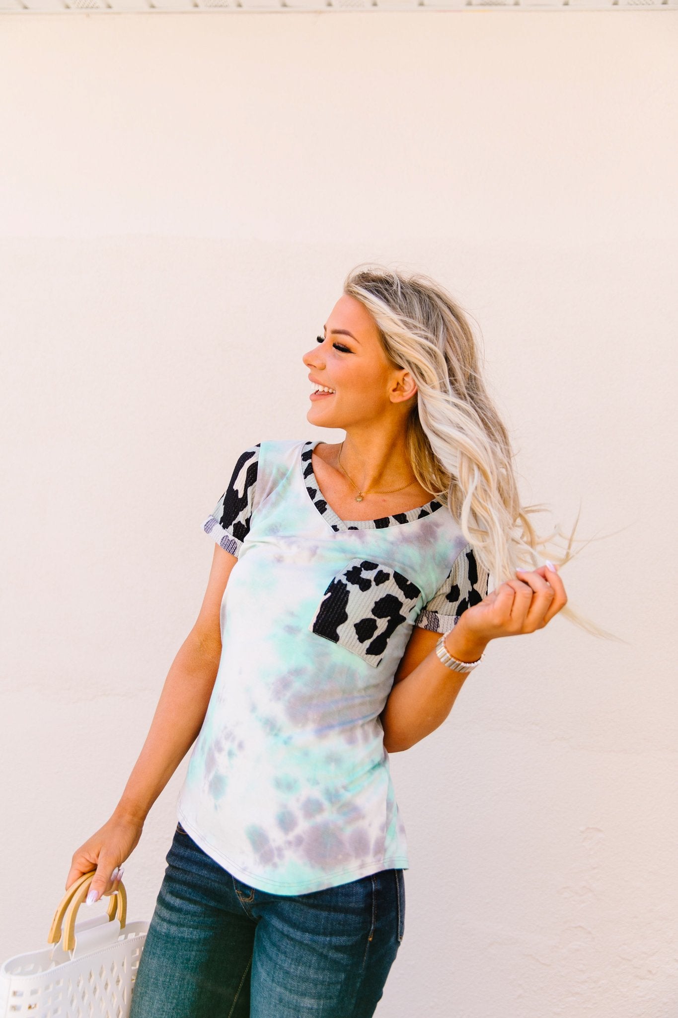 Tie Dye Animal Top
