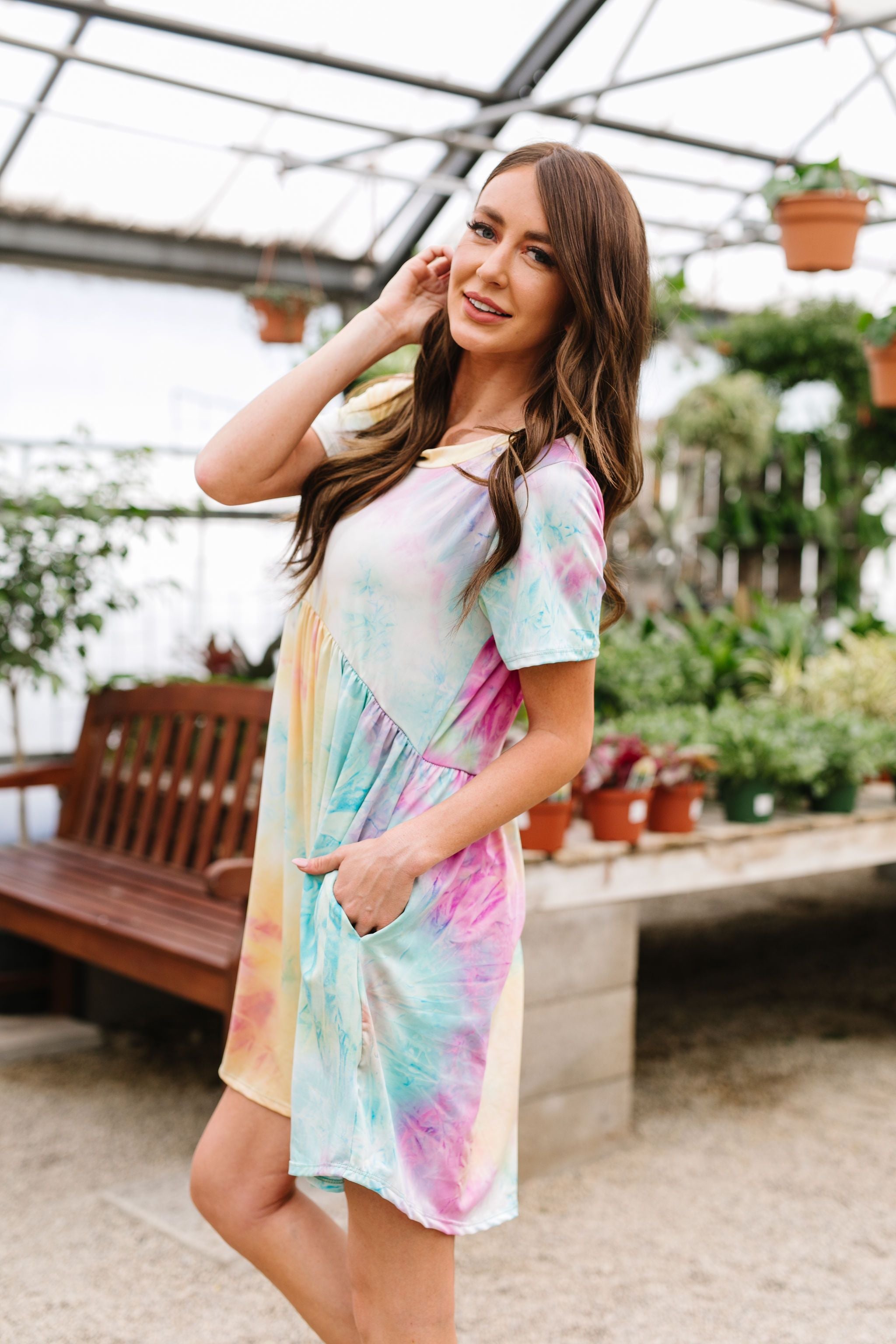 Tie Dye Delight Babydoll Dress