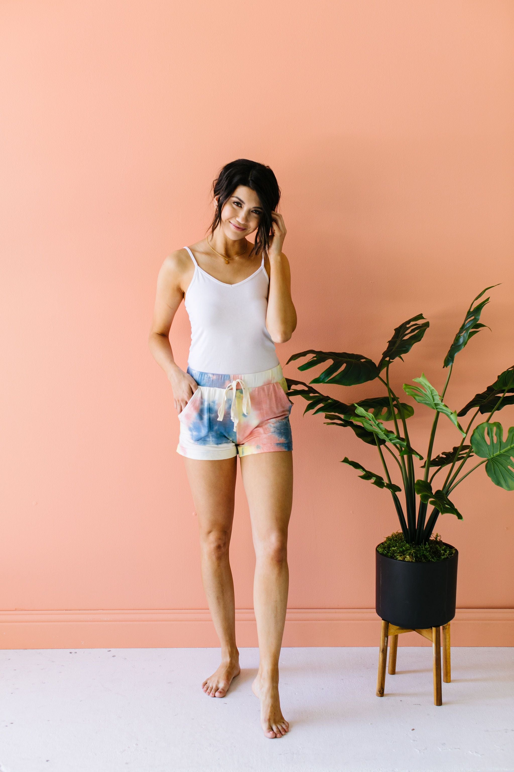 Tie The Knot Shorts In Coral