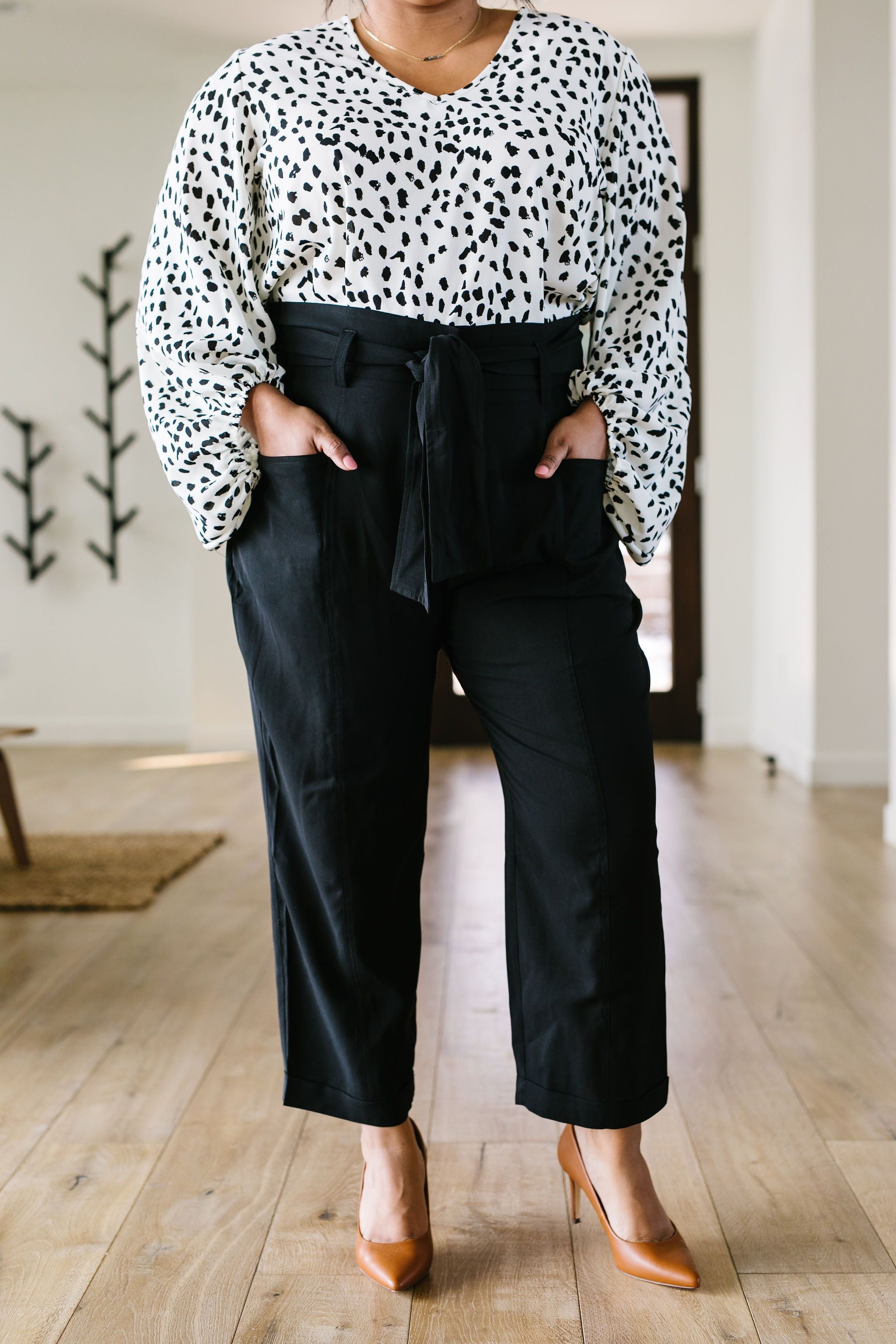 Tied In Knots Black Pants