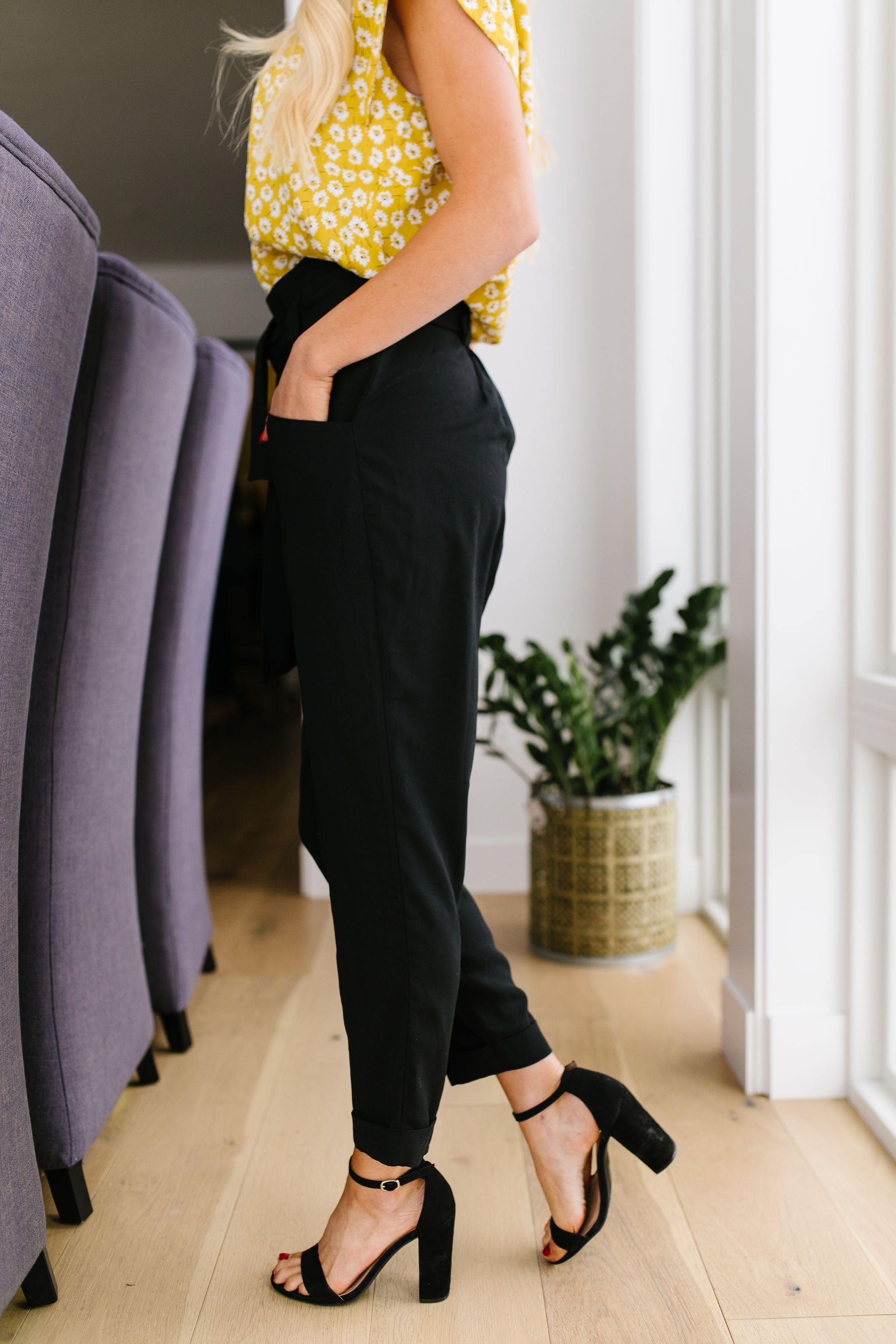 Tied In Knots Black Pants