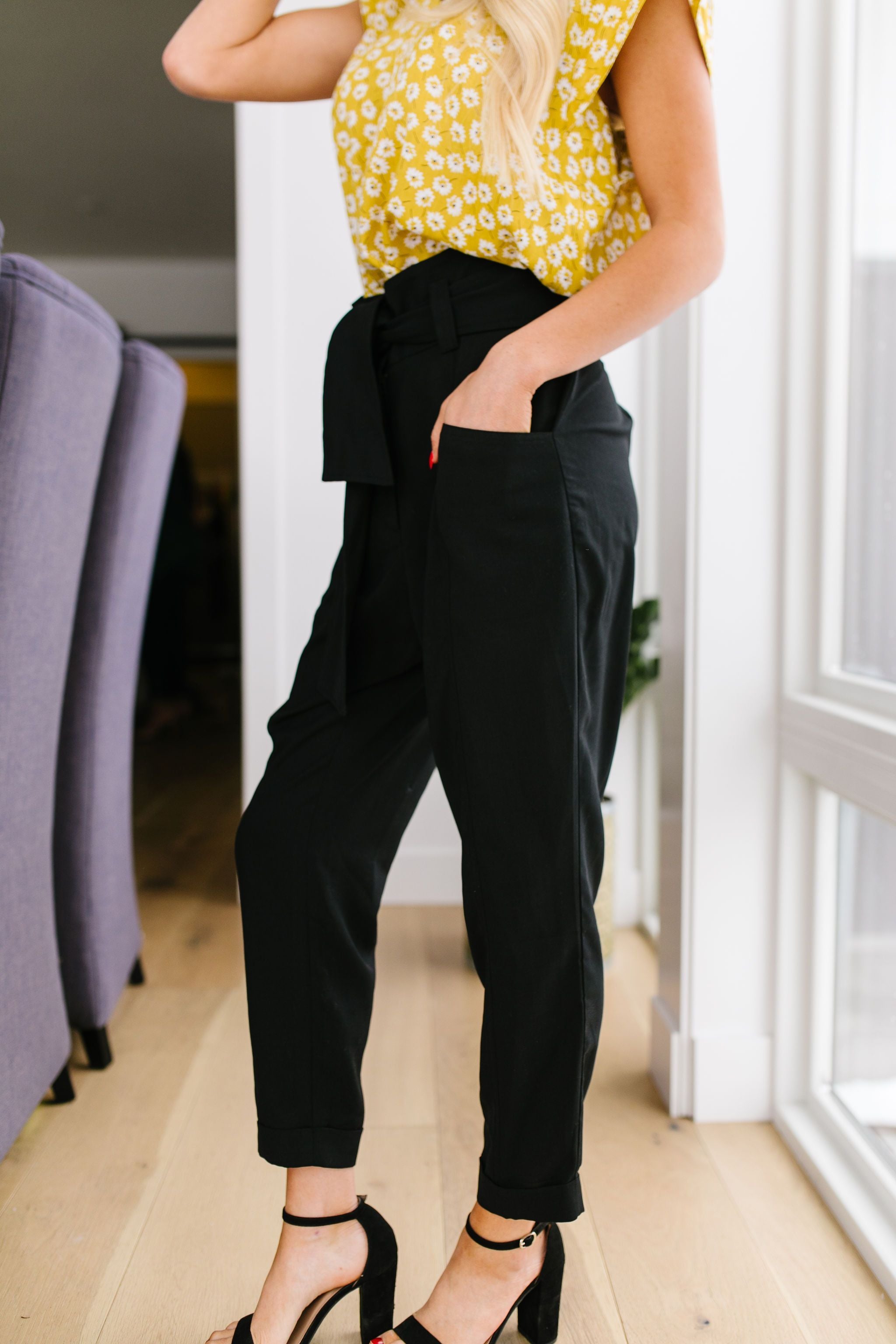 Tied In Knots Black Pants