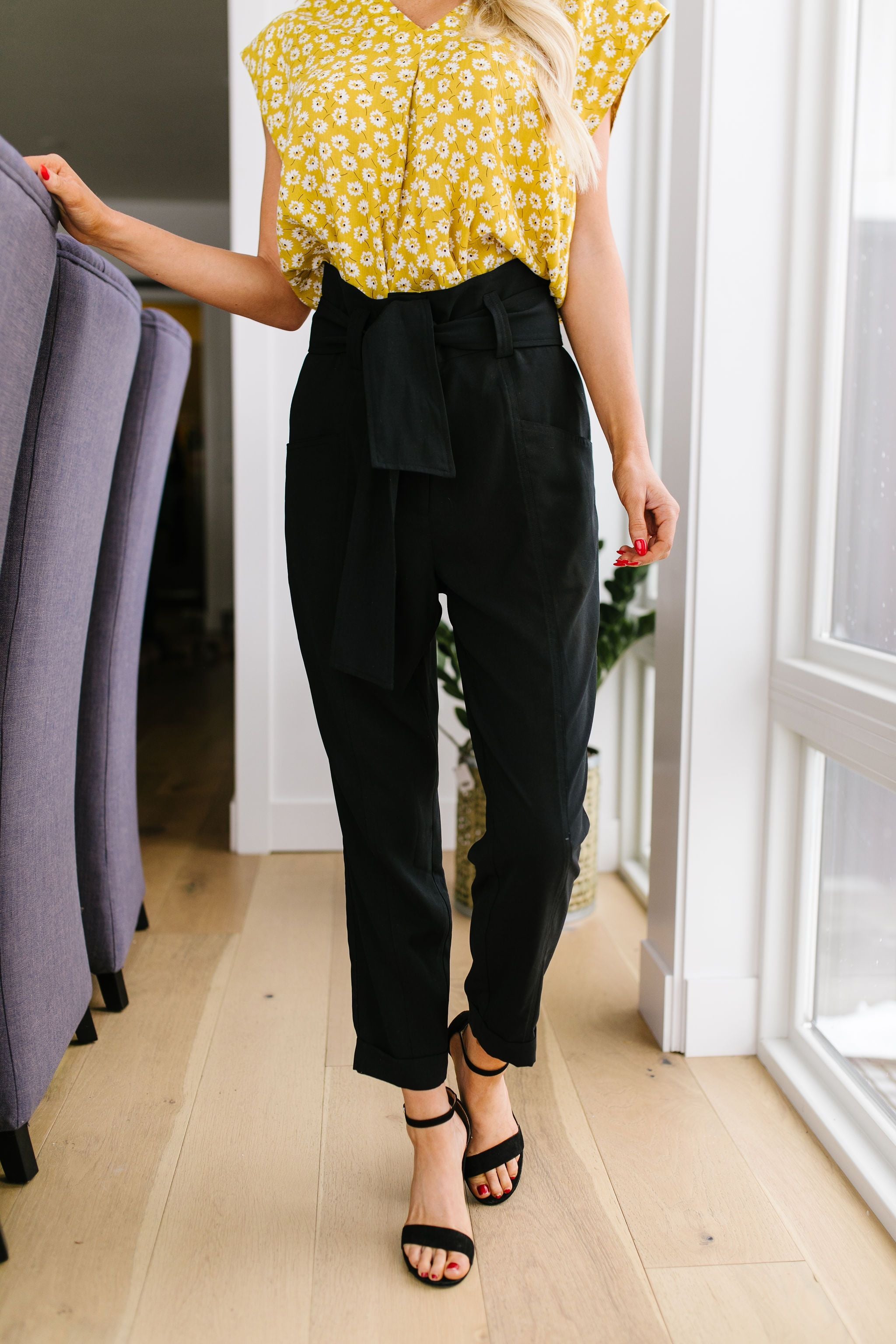 Tied In Knots Black Pants