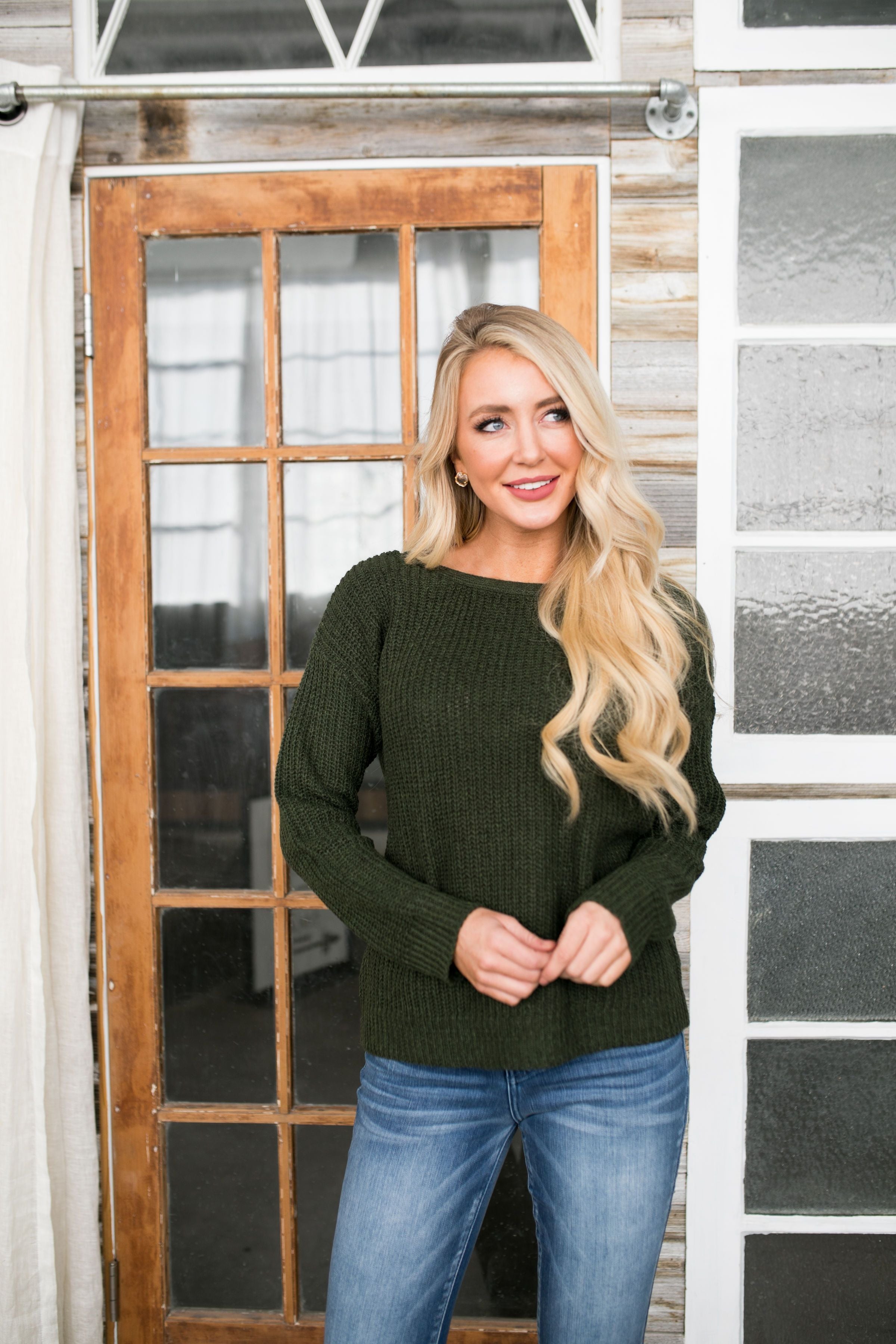 Tight-Laced Open Back Sweater - ALL SALES FINAL