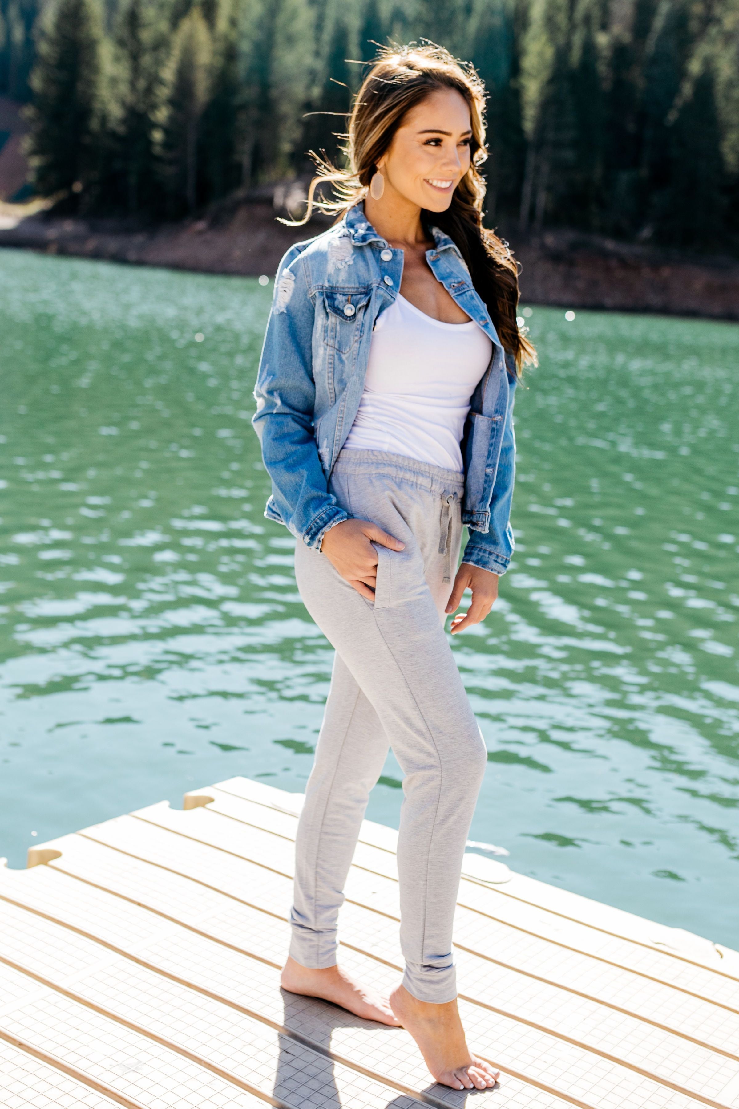 Time To Chill Joggers In Heather Gray