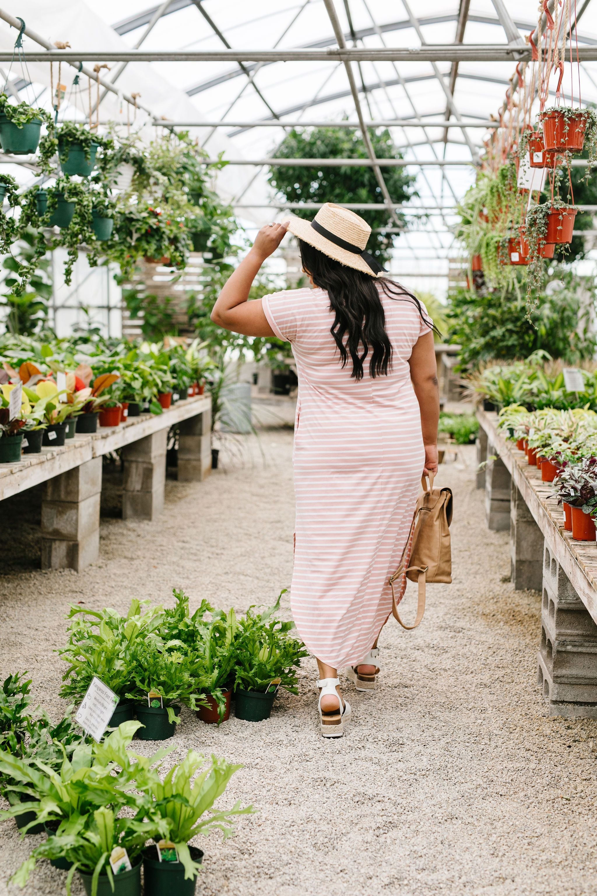 To The Max Striped Maxi In Blush