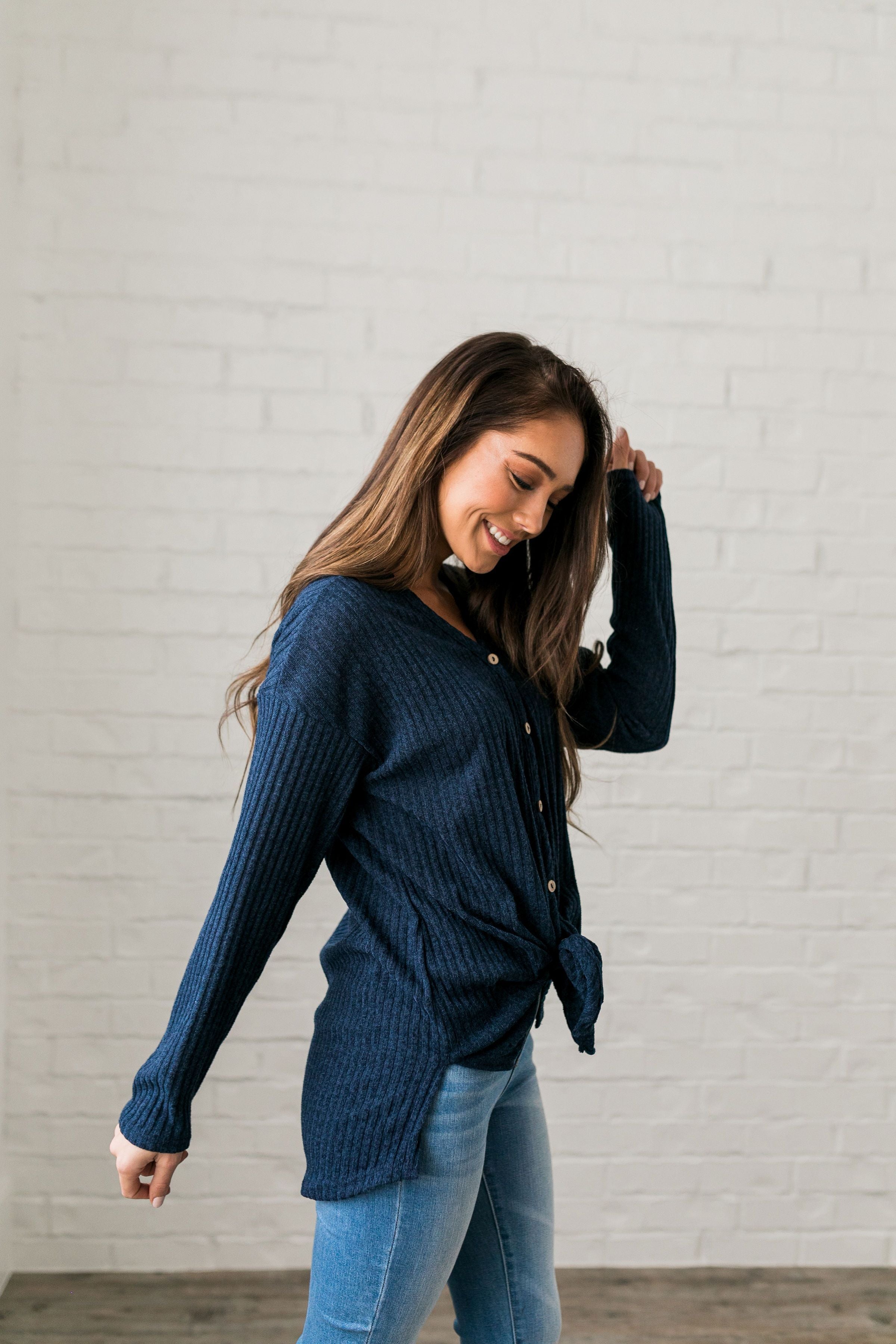 To Tie Or Not To Tie Ribbed Top - ALL SALES FINAL