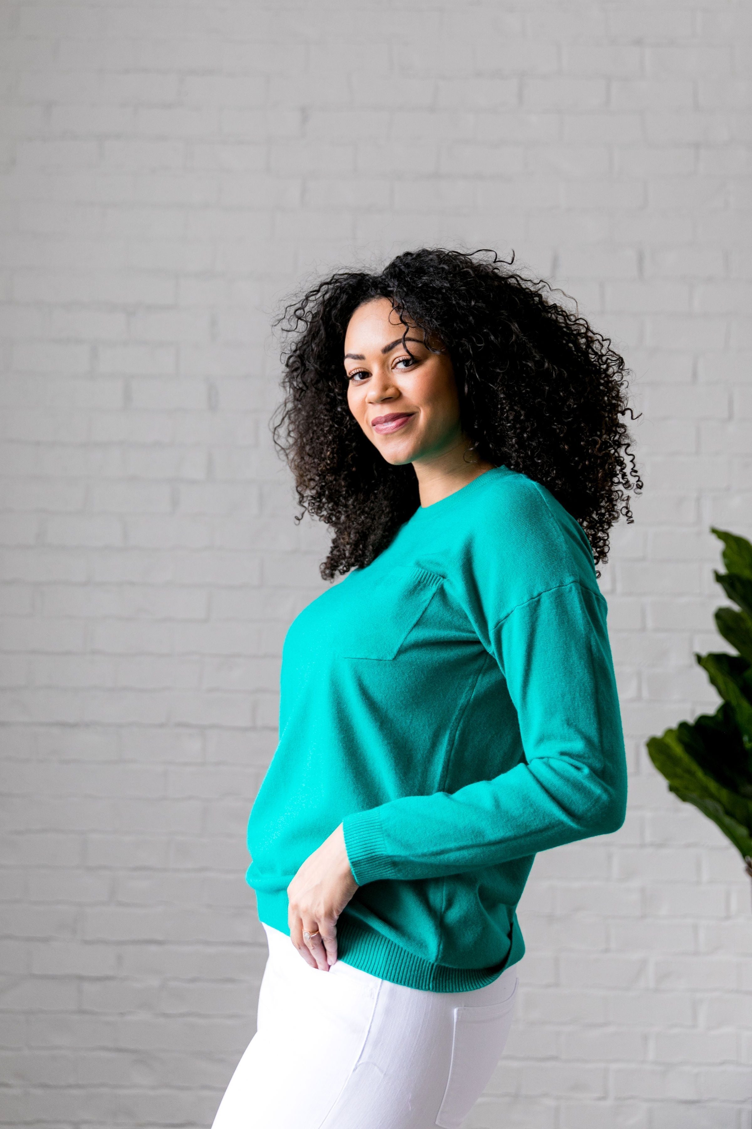 Top 'O The Mornin' Sweater In Emerald - ALL SALES FINAL
