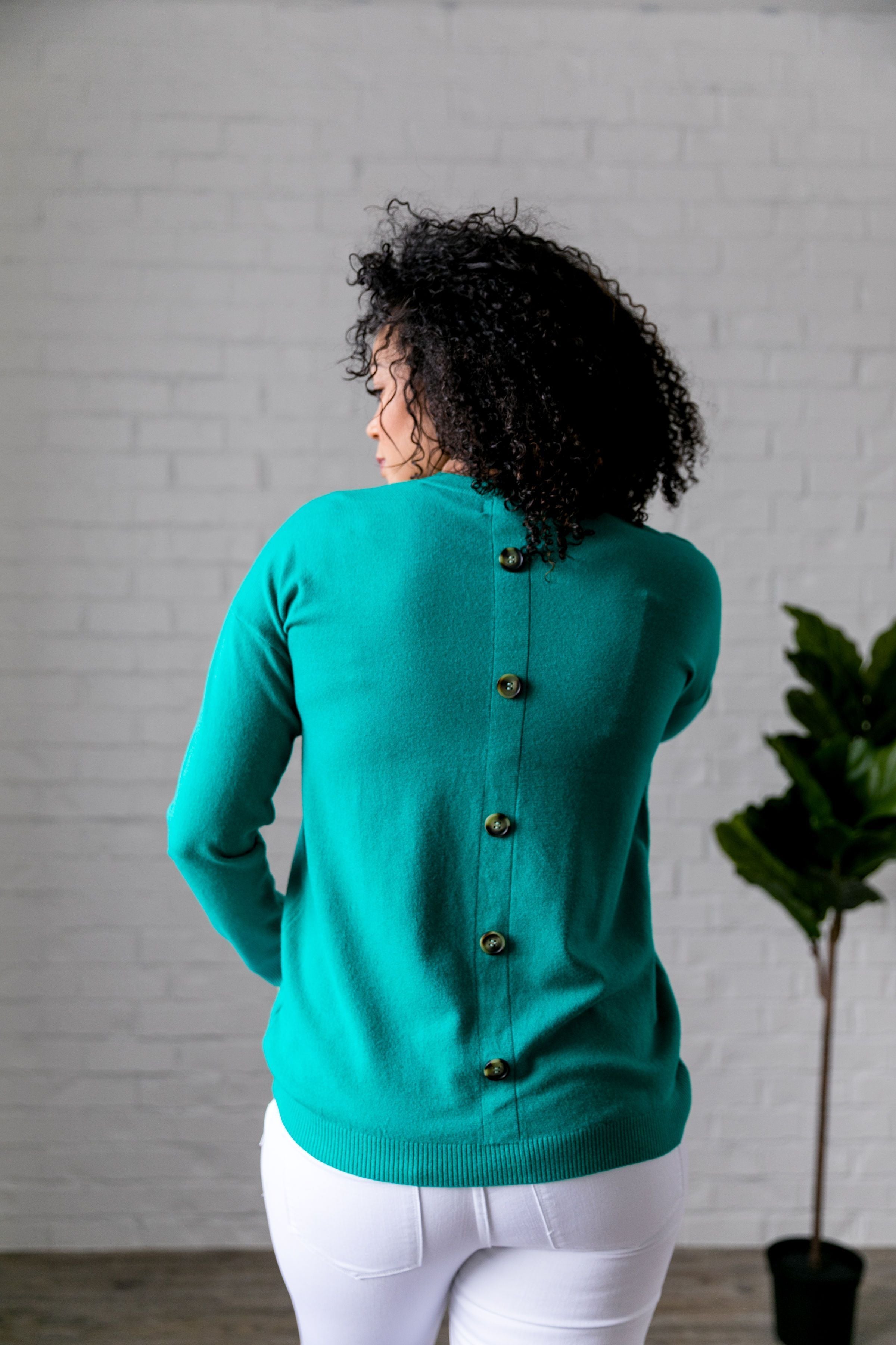 Top 'O The Mornin' Sweater In Emerald - ALL SALES FINAL