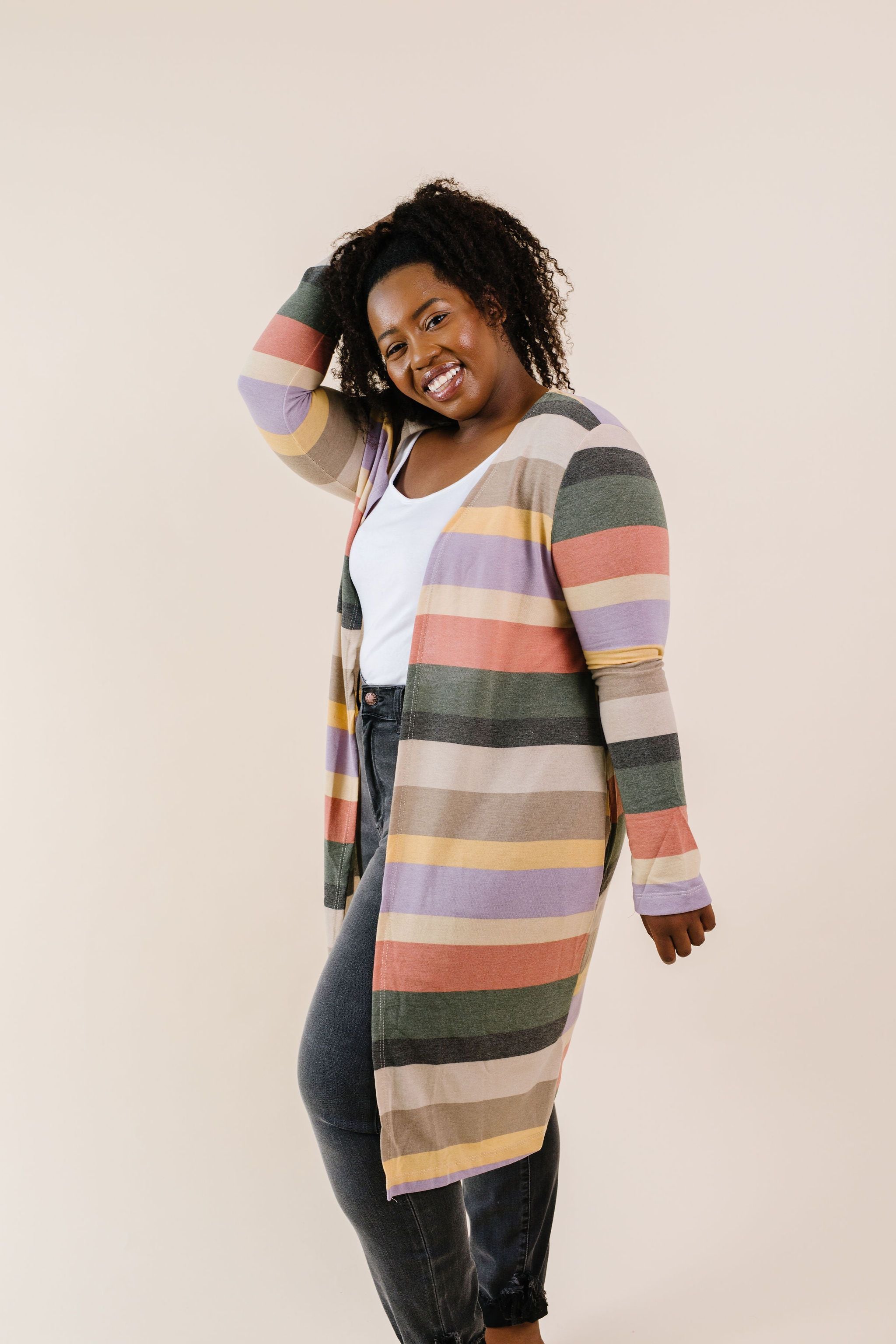 Tranquil Stripes Cardigan