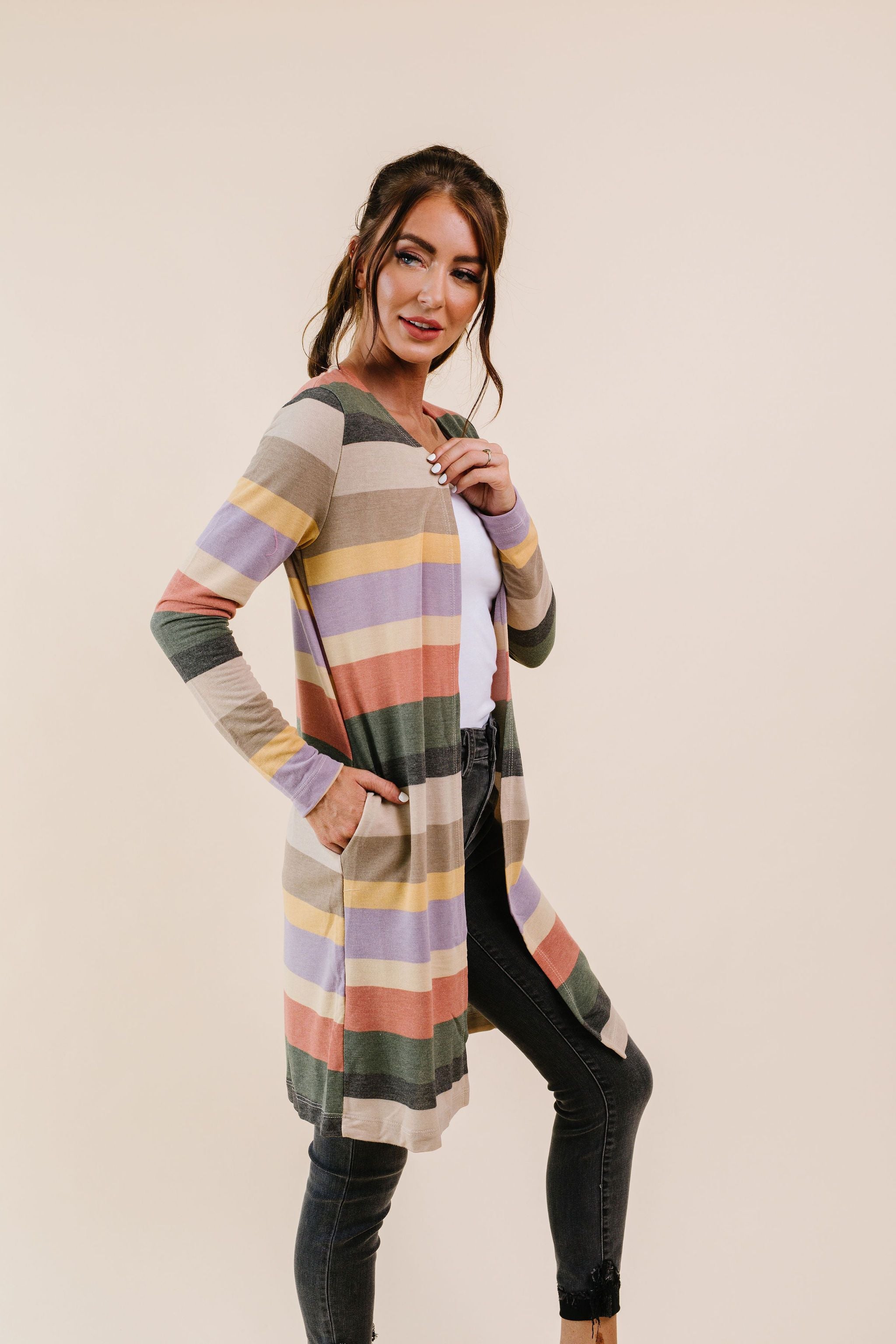 Tranquil Stripes Cardigan