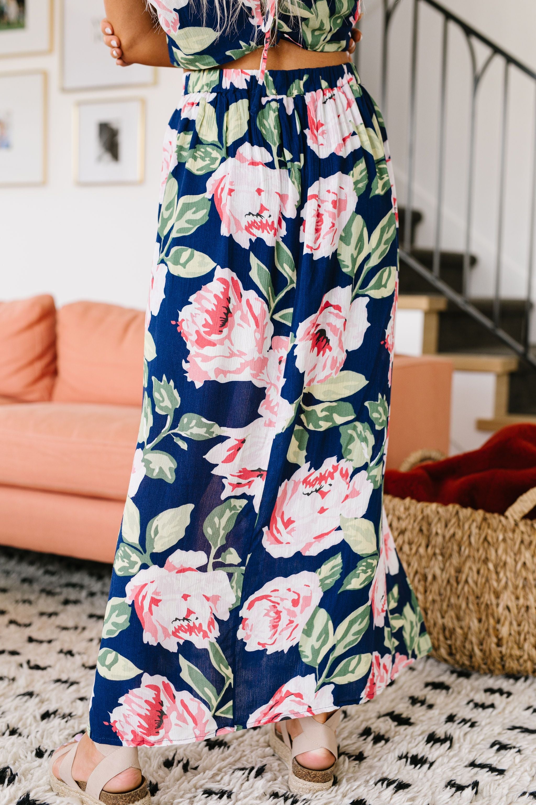Tropical Fever Skirt In Navy