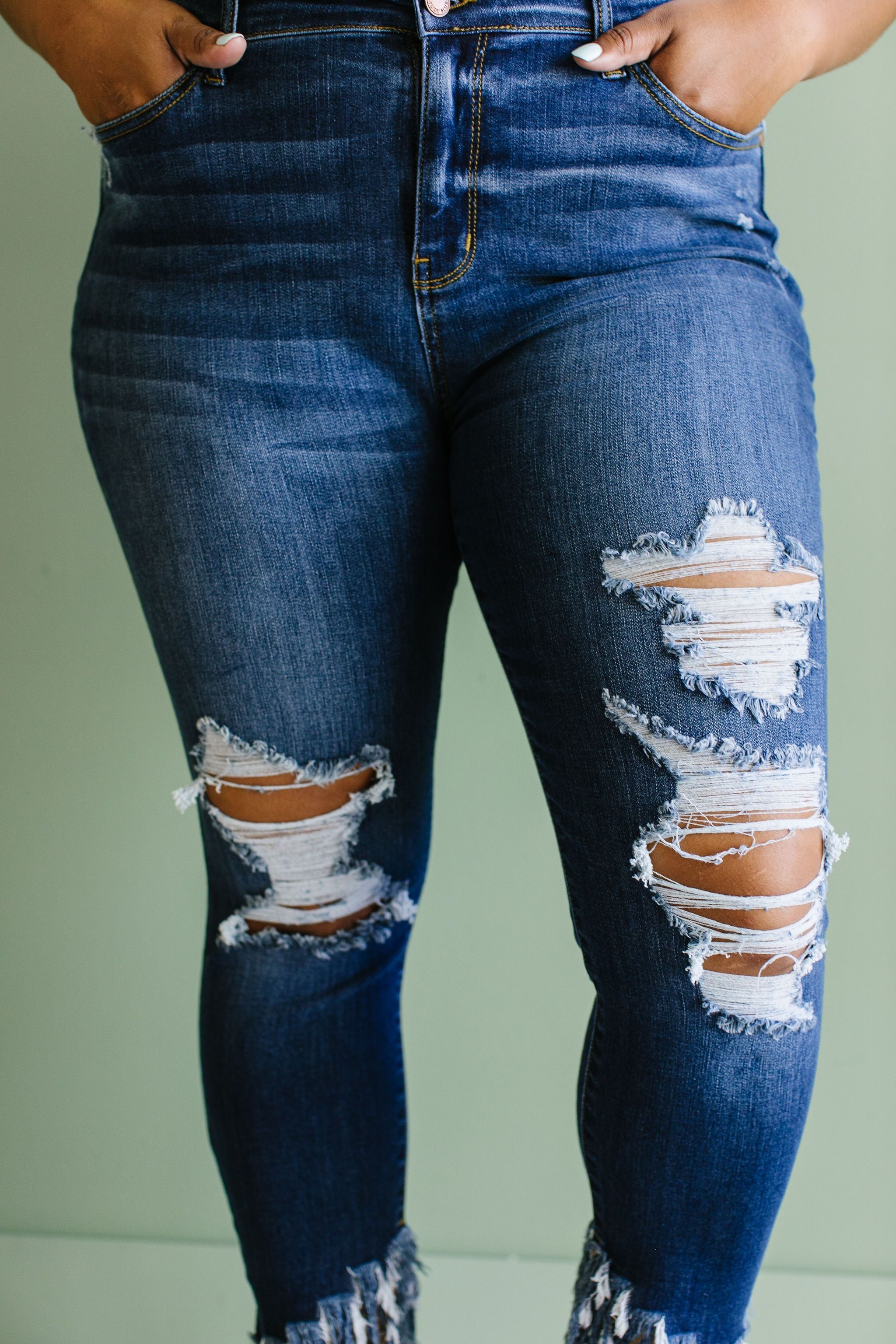 Twin Fringe Cropped Jeans