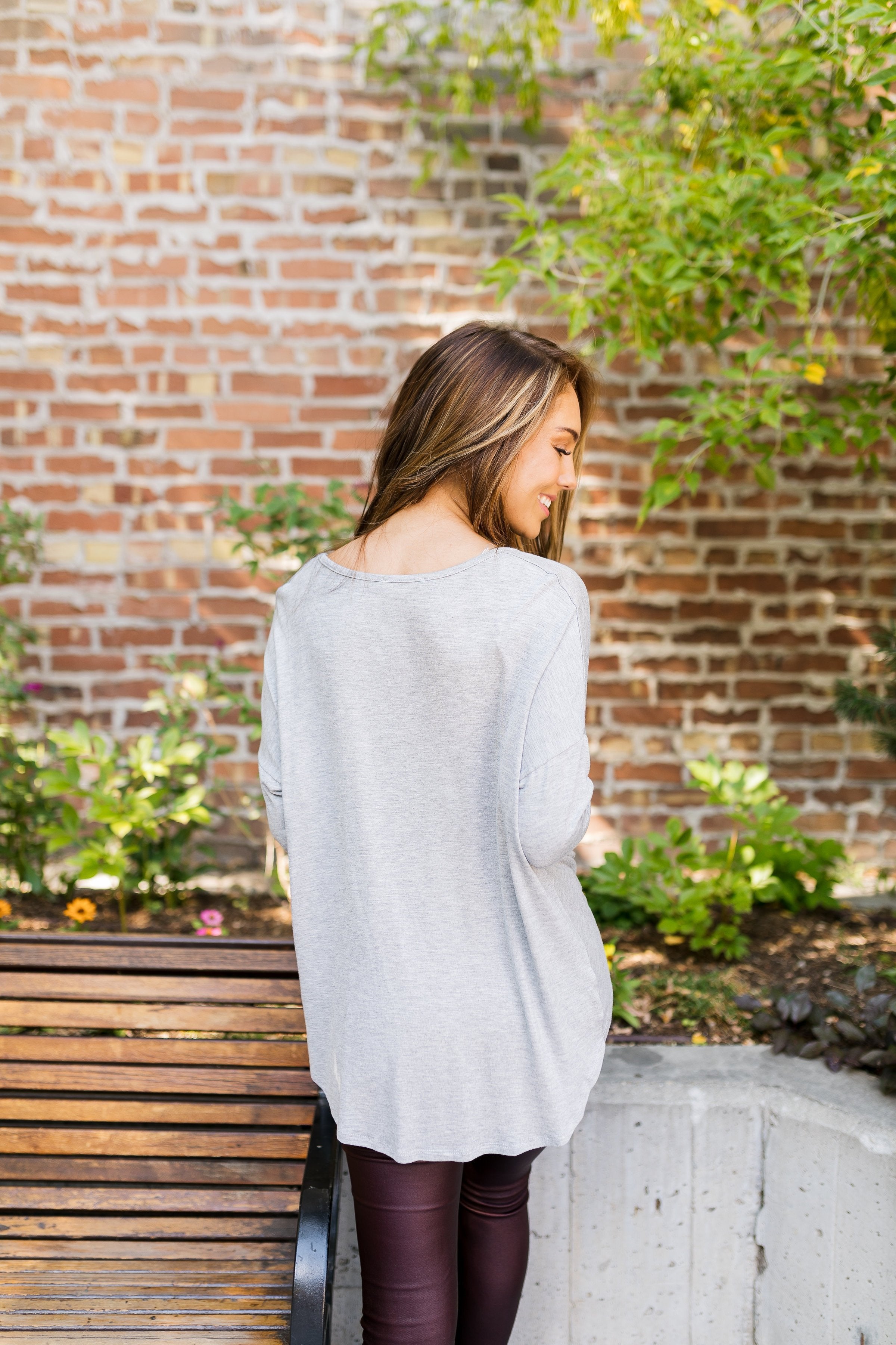 Twist And Shout Heather Gray V-Neck - ALL SALES FINAL