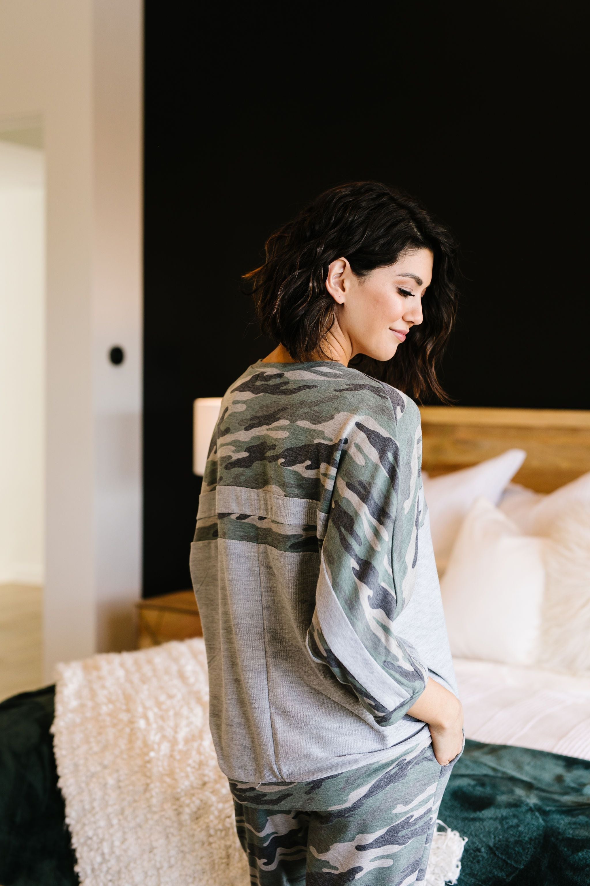 Up 'N' At 'Em Camo Block Top