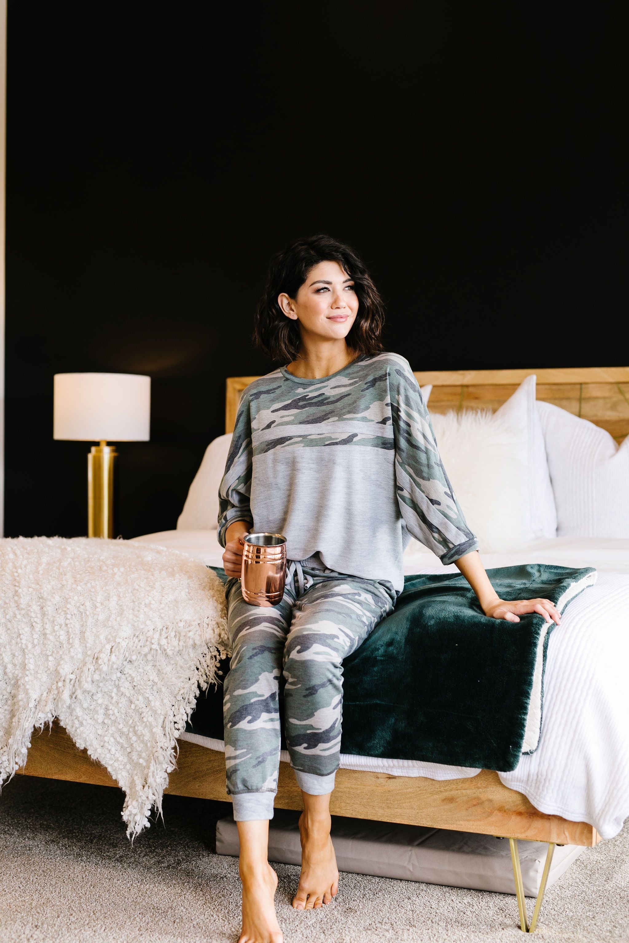 Up 'N' At 'Em Camo Block Top