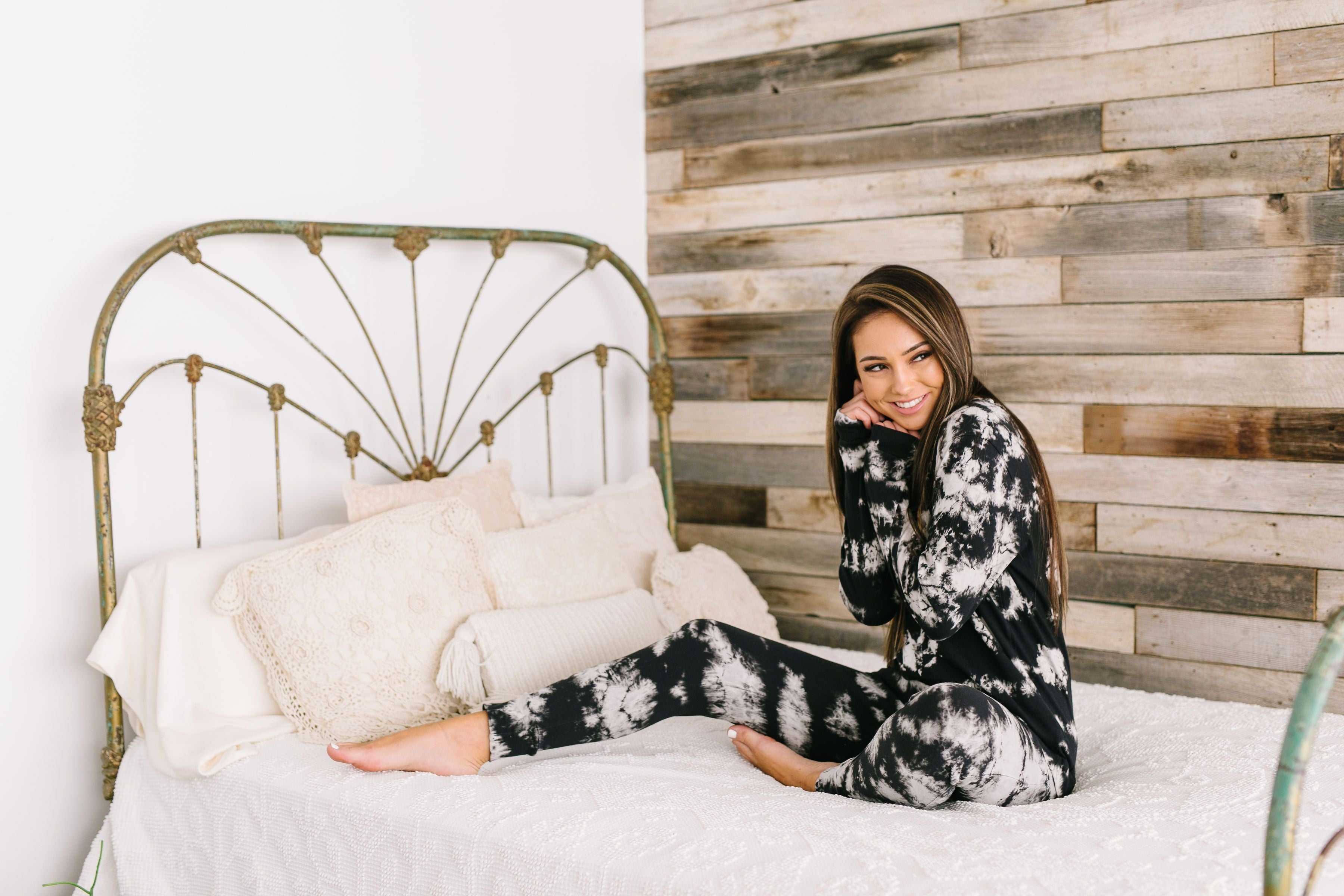 Vintage Acid Wash Pajama Top - ALL SALES FINAL