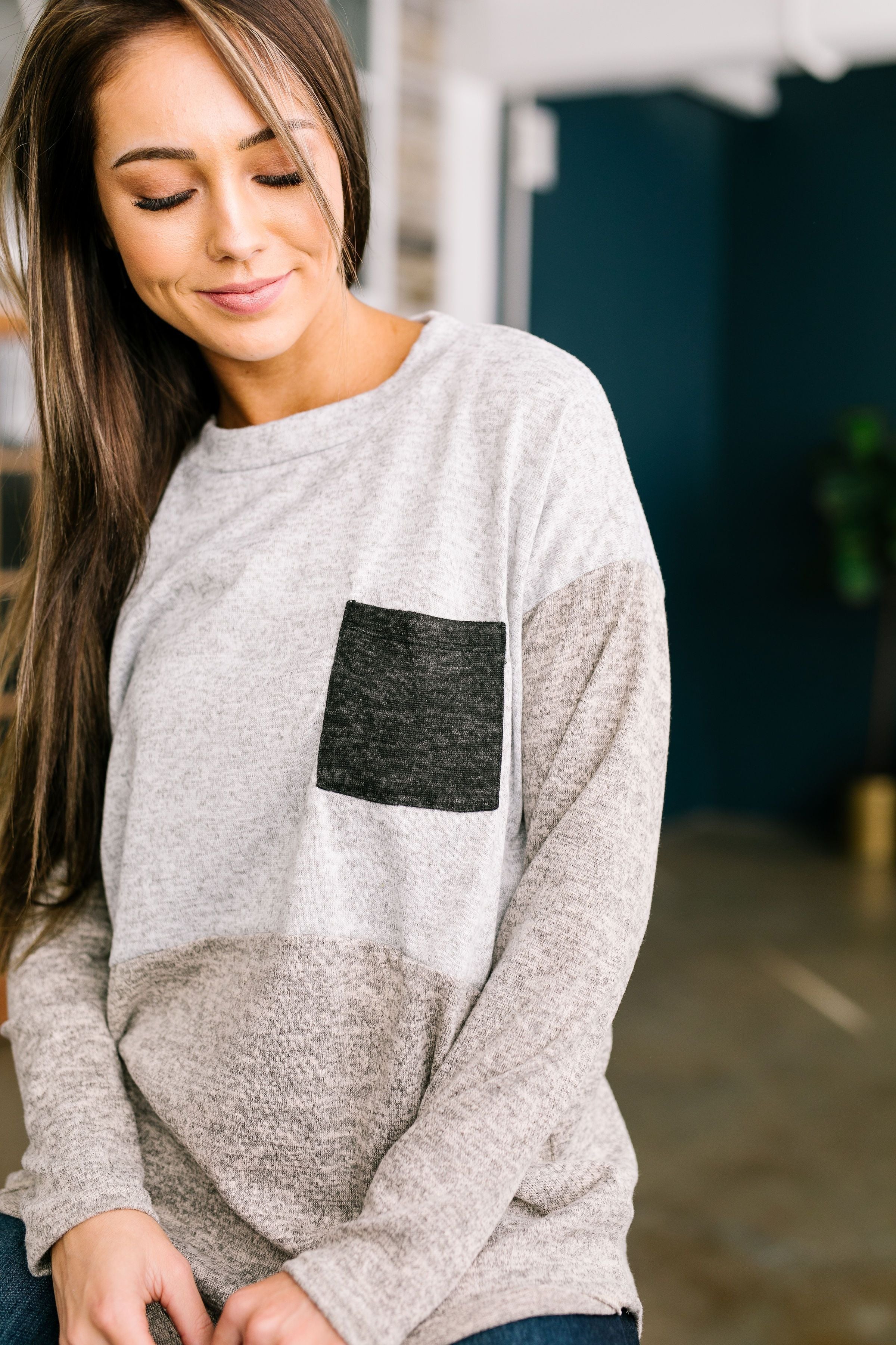 Weekend Getaway Heathered Color Block Tee