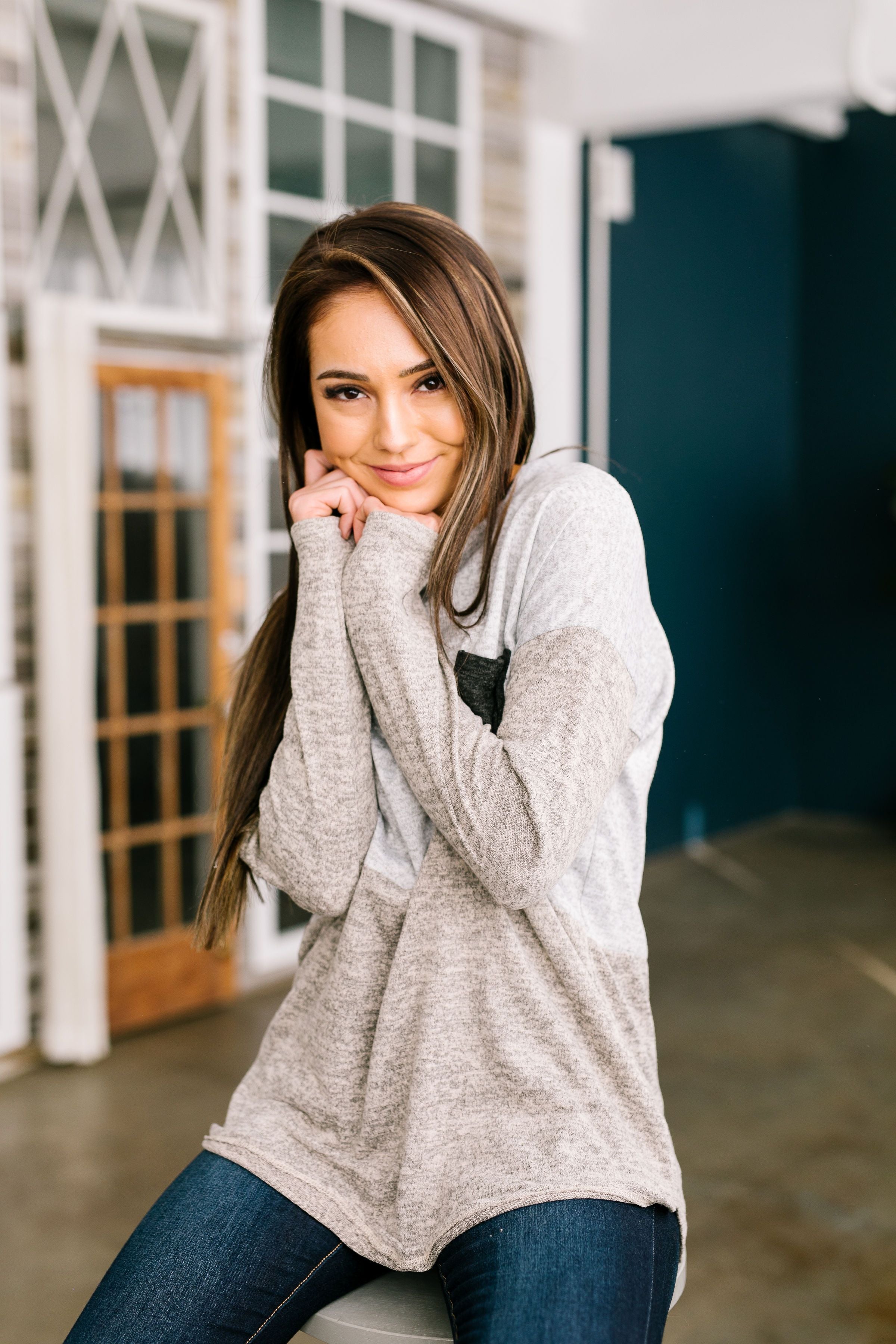 Weekend Getaway Heathered Color Block Tee