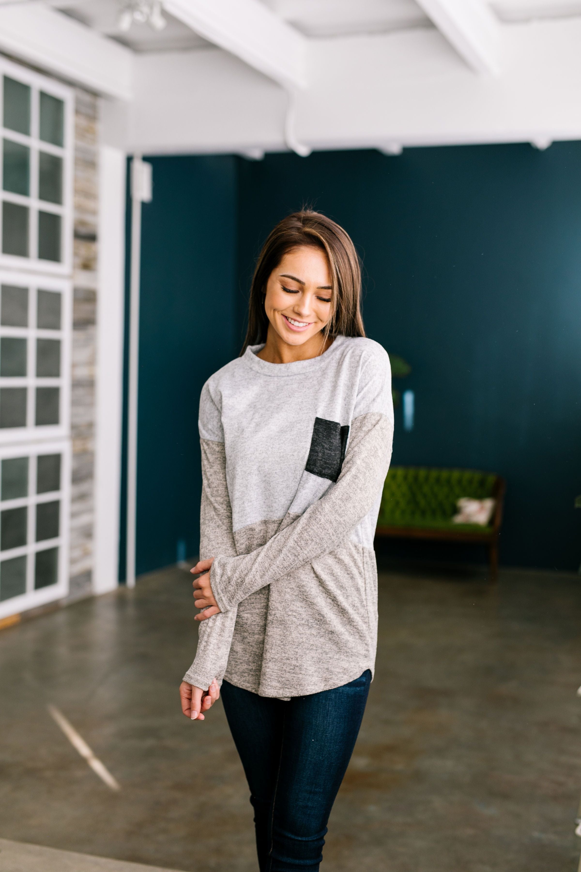 Weekend Getaway Heathered Color Block Tee