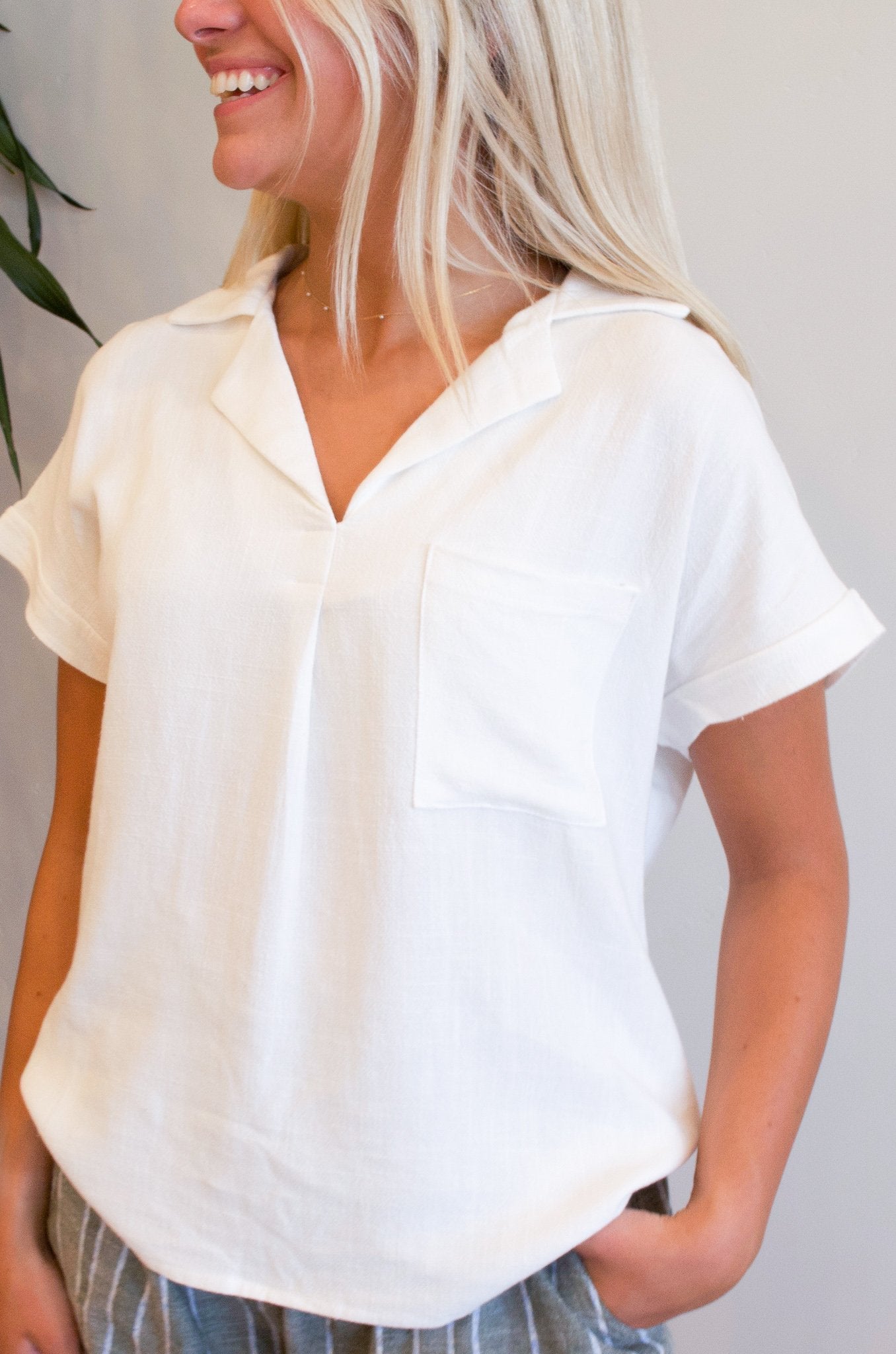 Working For The Weekend Top In Ivory