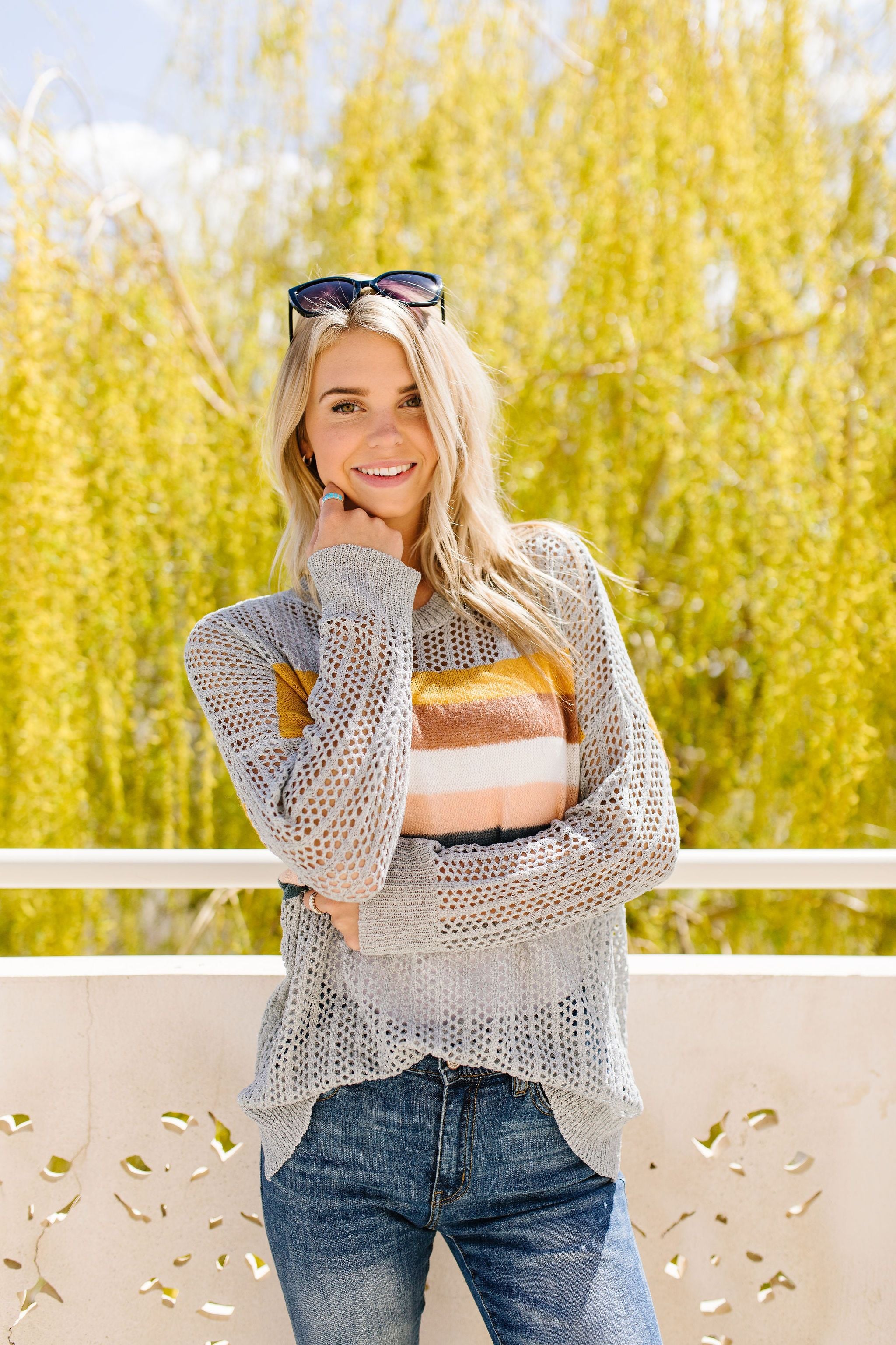 Writer's Block Sheer Sweater