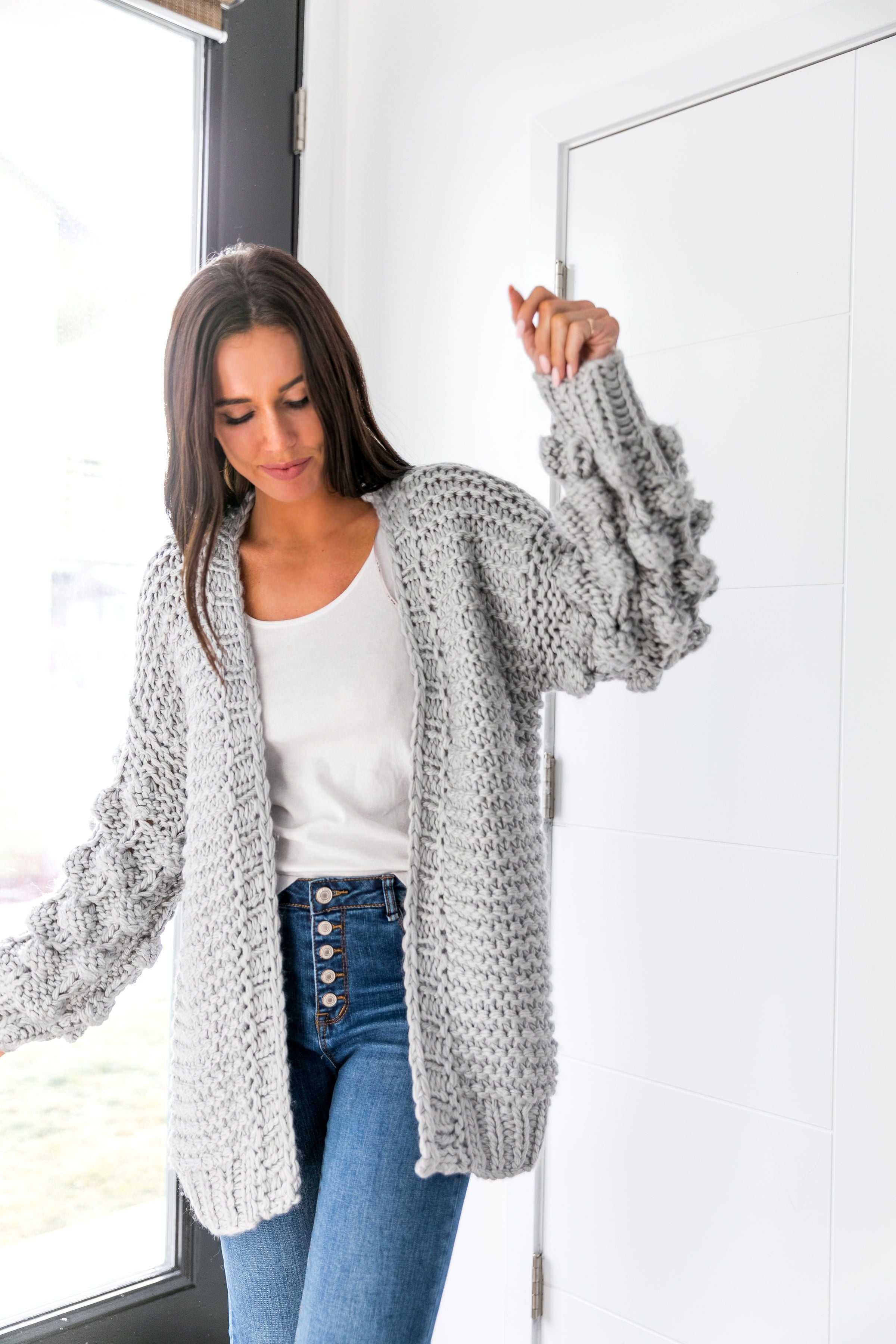You Go Girl Pom Pom Cardigan
