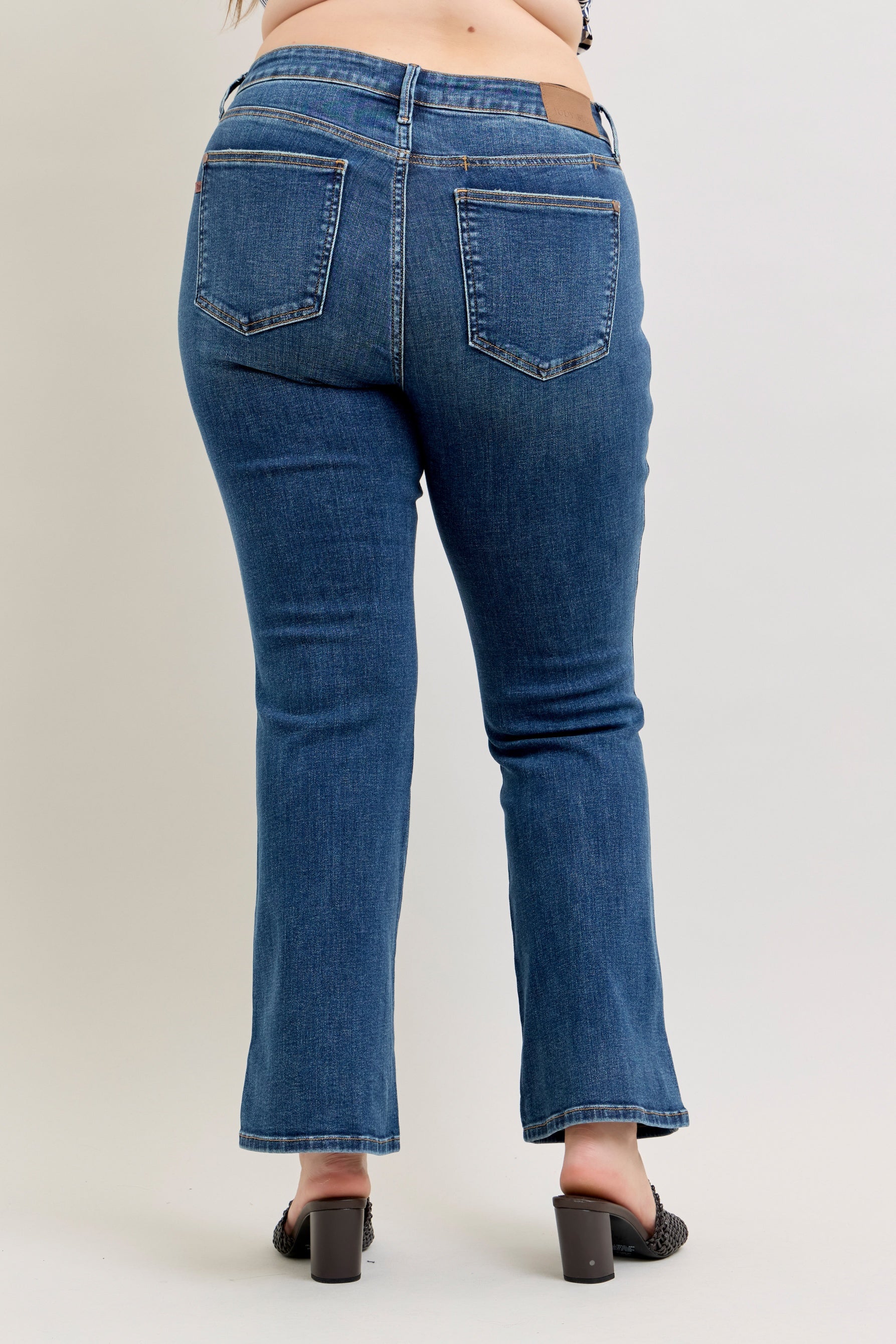 Casey Mid Rise Bootcut with Cell Phone Back Pocket & Slit