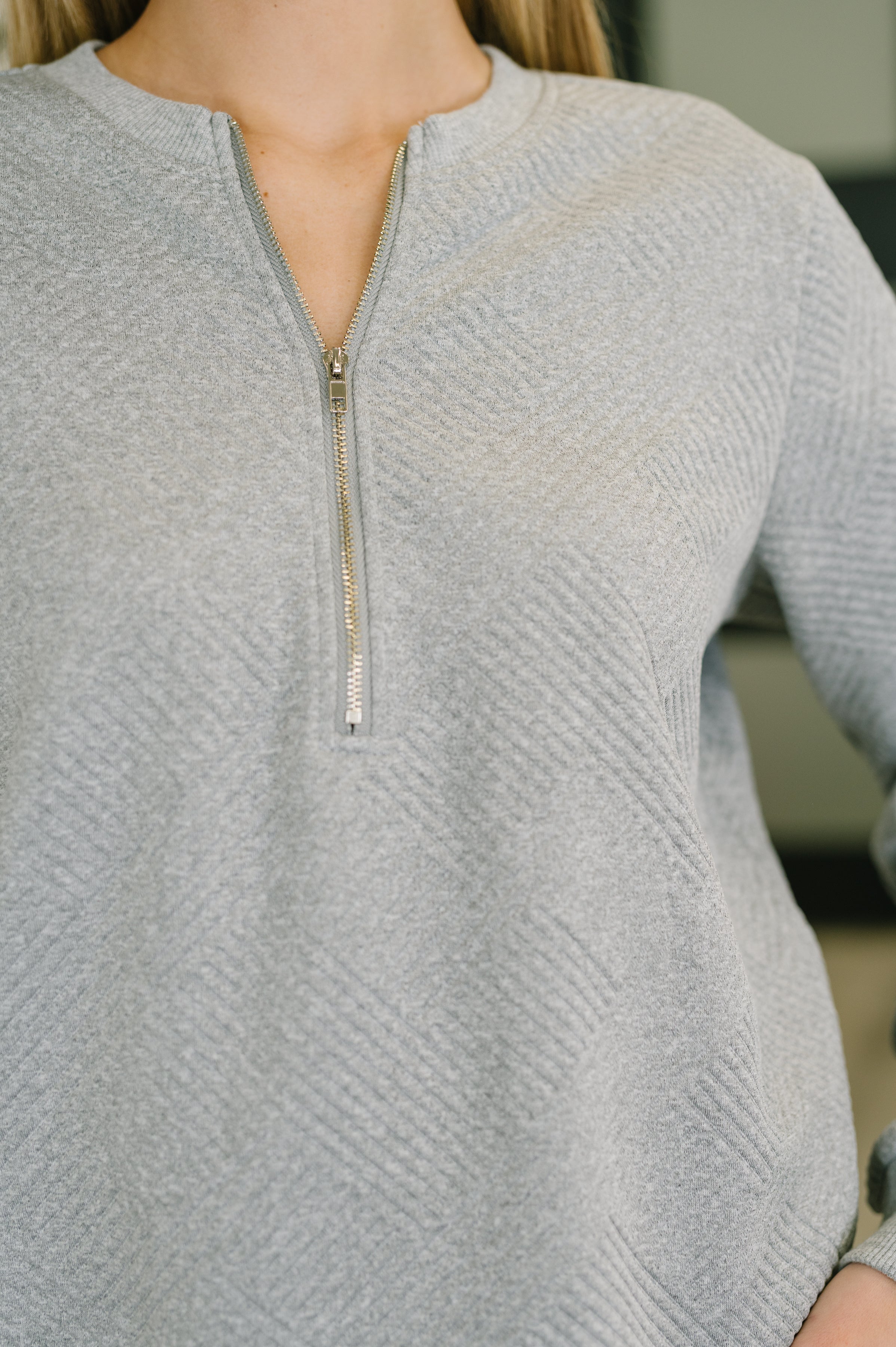 Early Day Quilted Half Zip Pullover