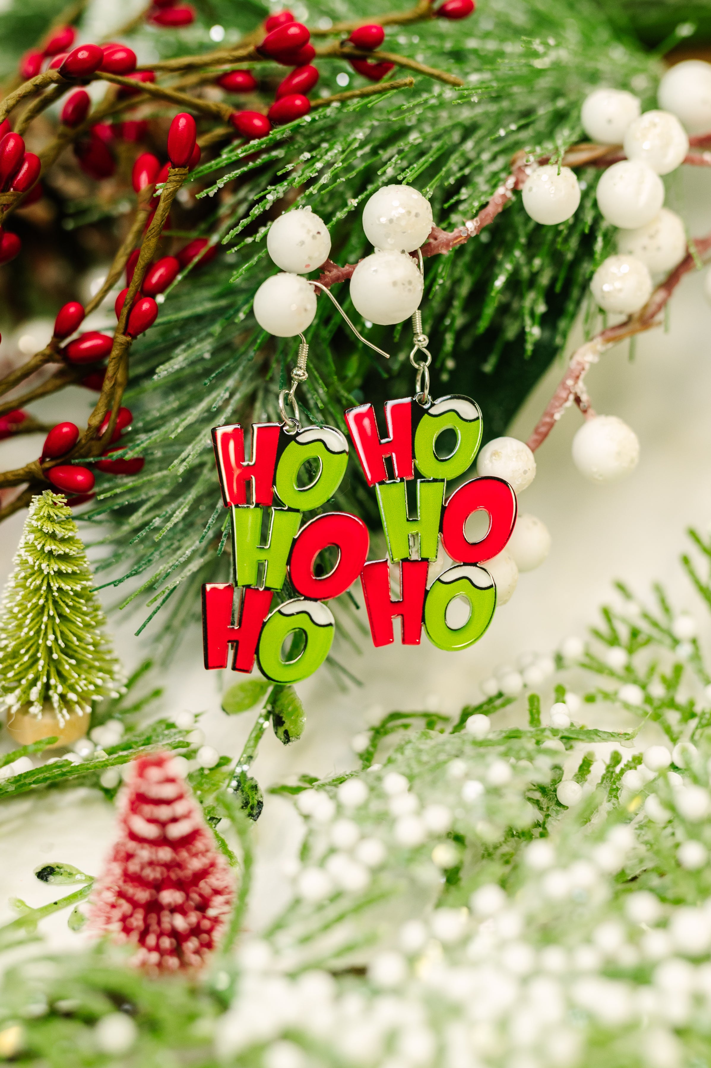 Ho,Ho, Ho Dangle Earrings