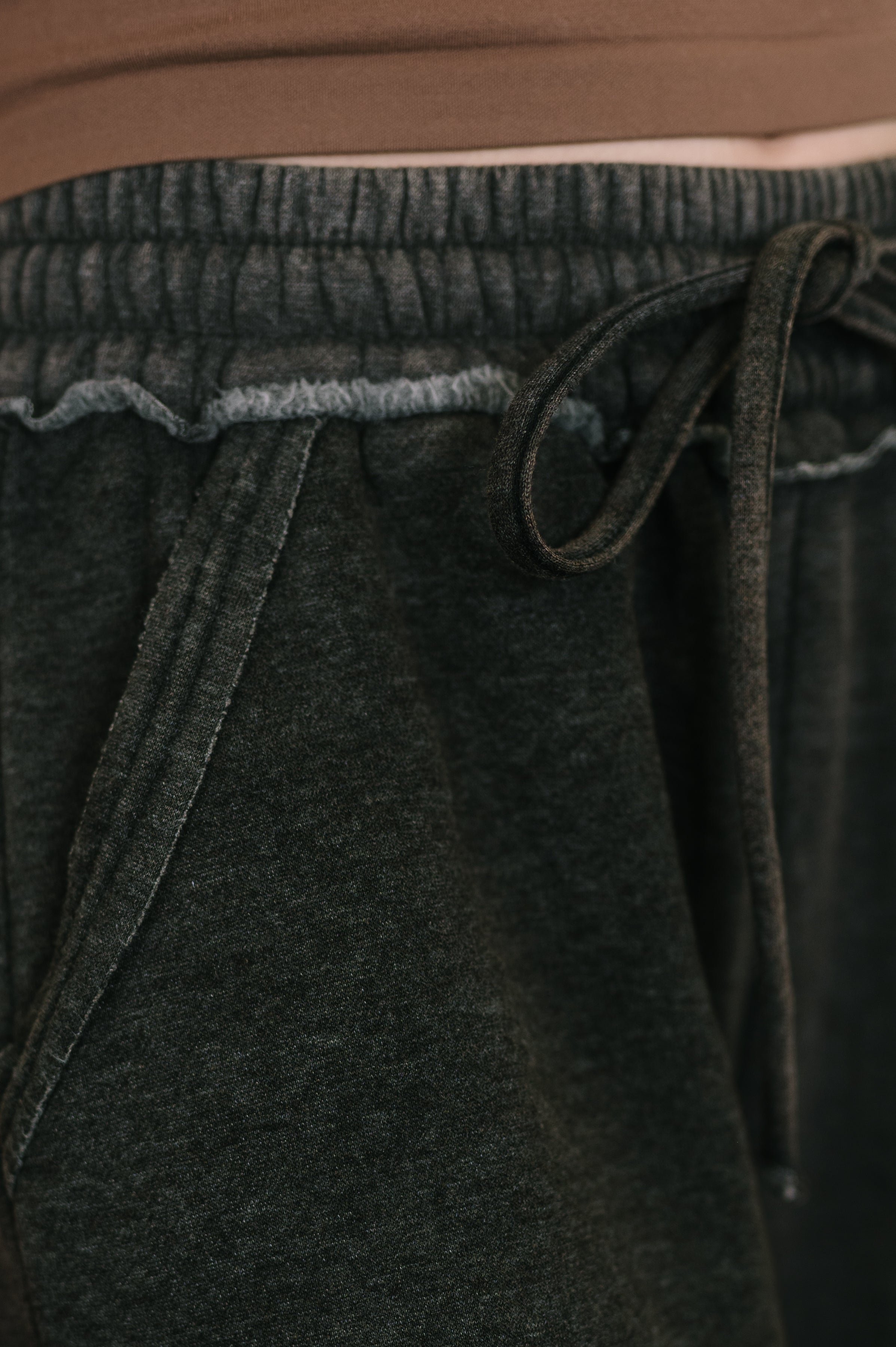 Nights Like This High Waist Palazzo Sweats in Ash Black