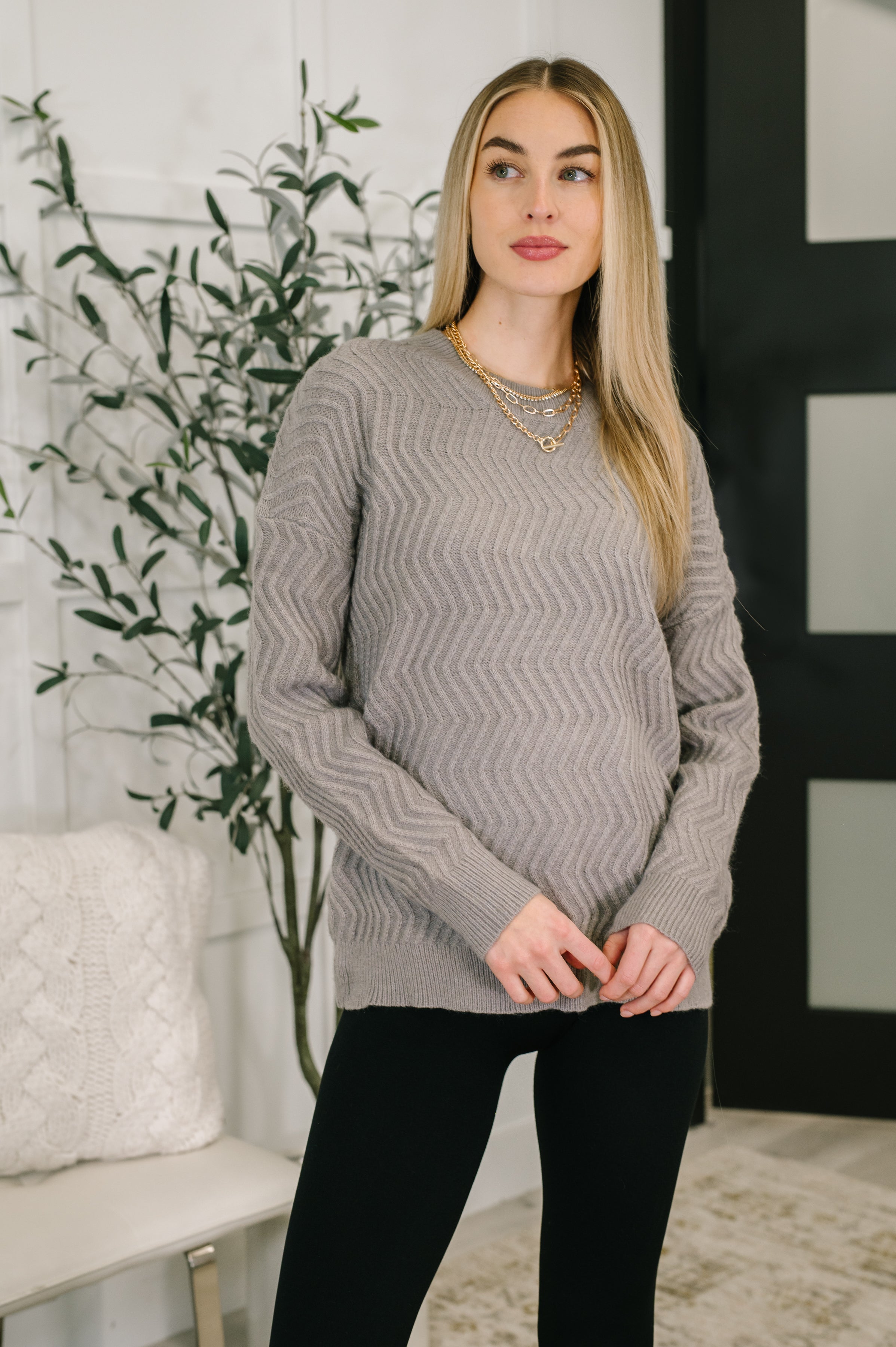 Rush of Joy Textured Long Sleeve Top