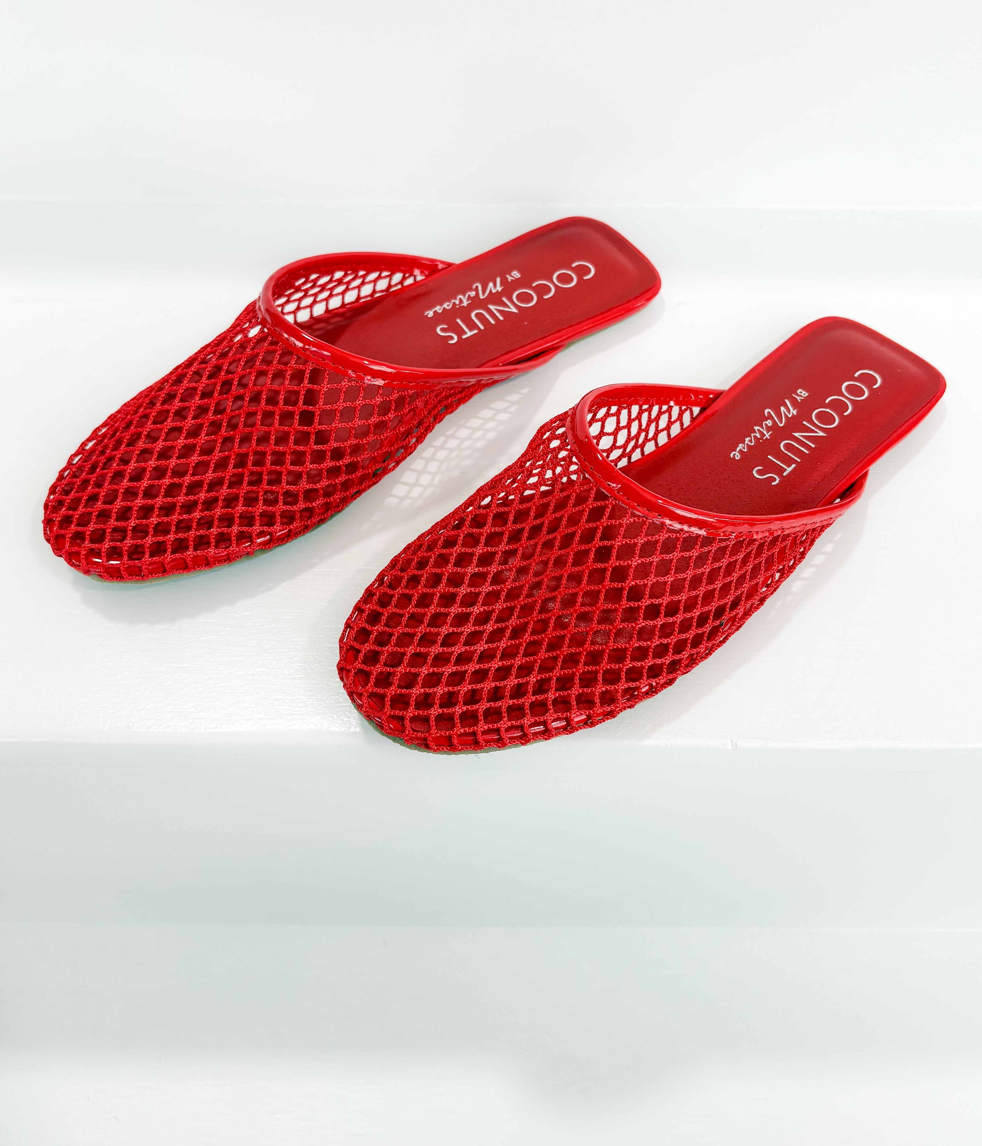 Brooklyn Flat Mule in Red