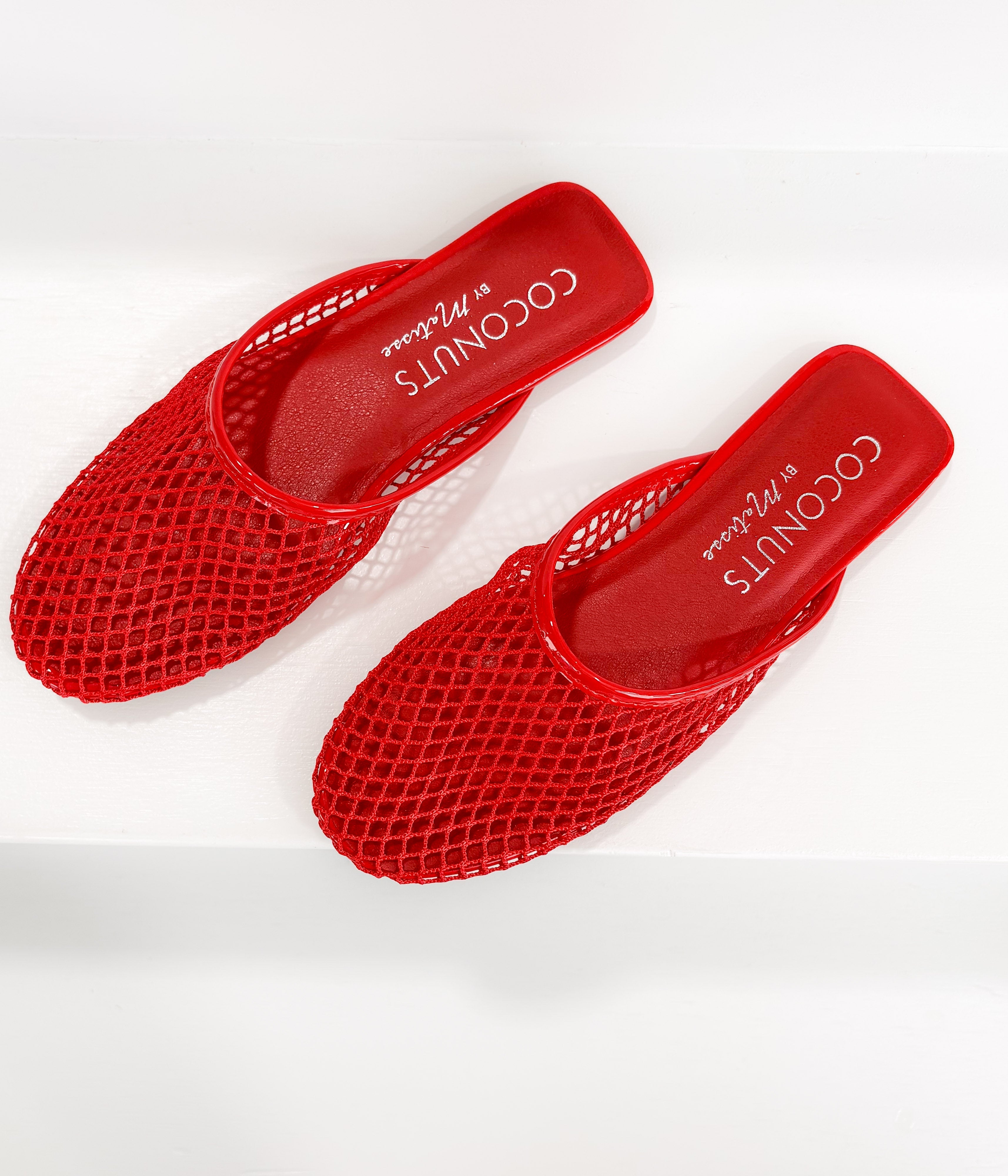 Brooklyn Flat Mule in Red
