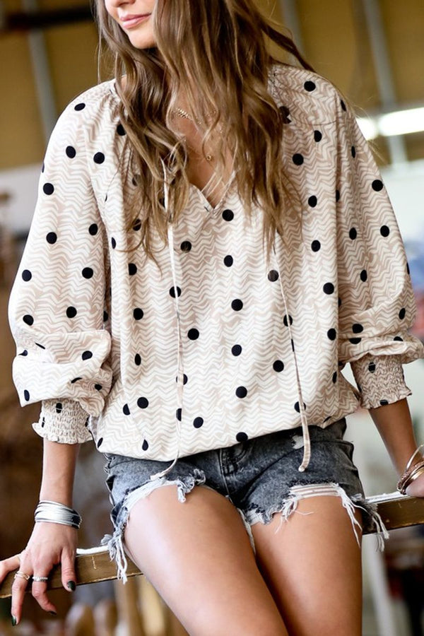 Dots Popping Up Everywhere Blouse