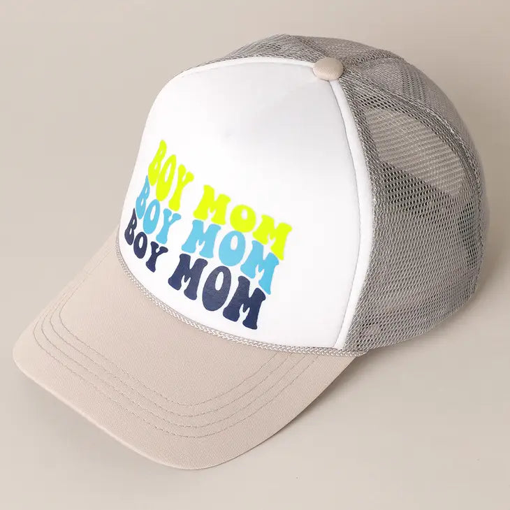 PREORDER: Boy Mom Foam Trucker Hat in Two Colors