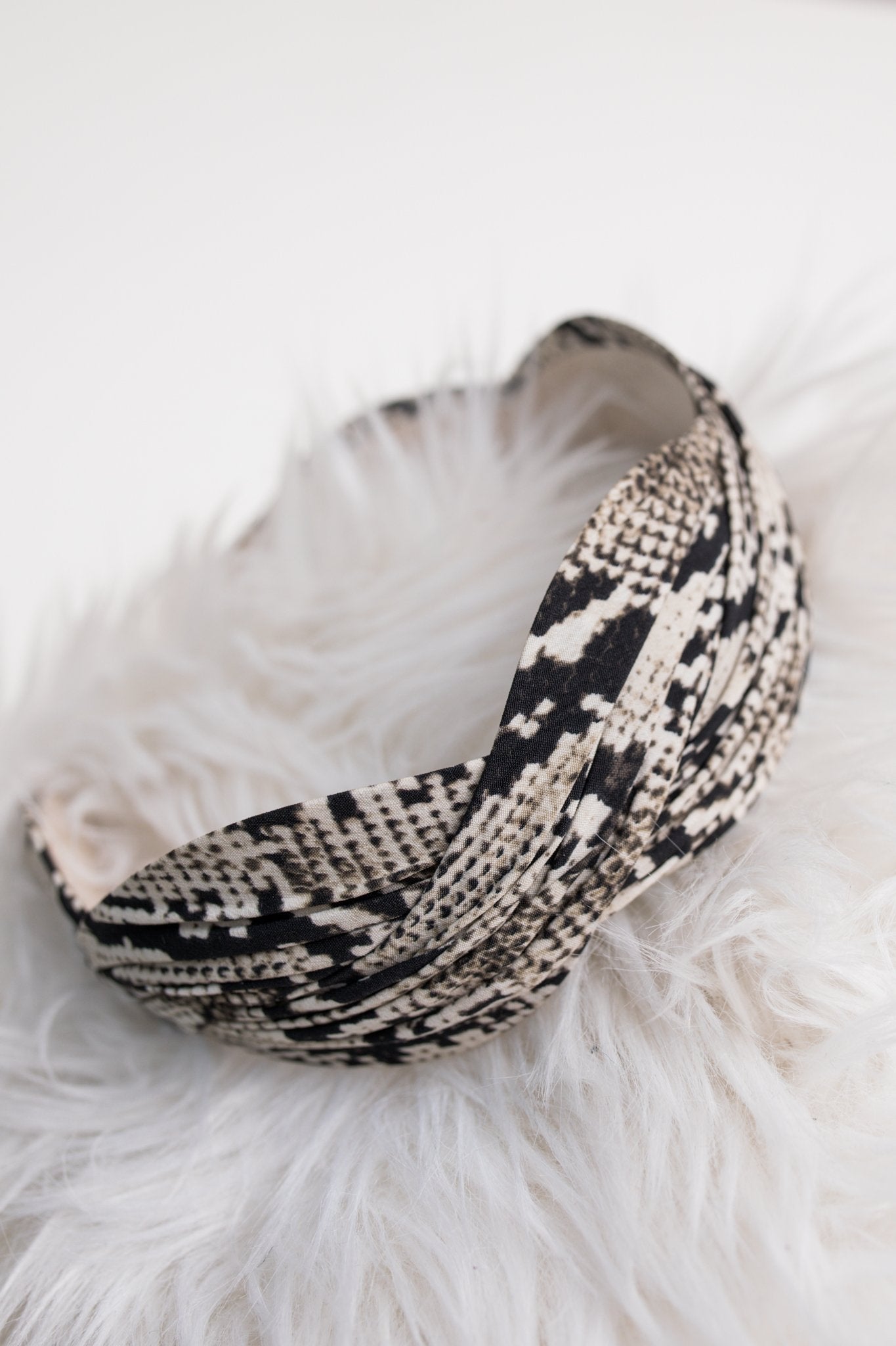 Double Dutch Headband in Snakeskin