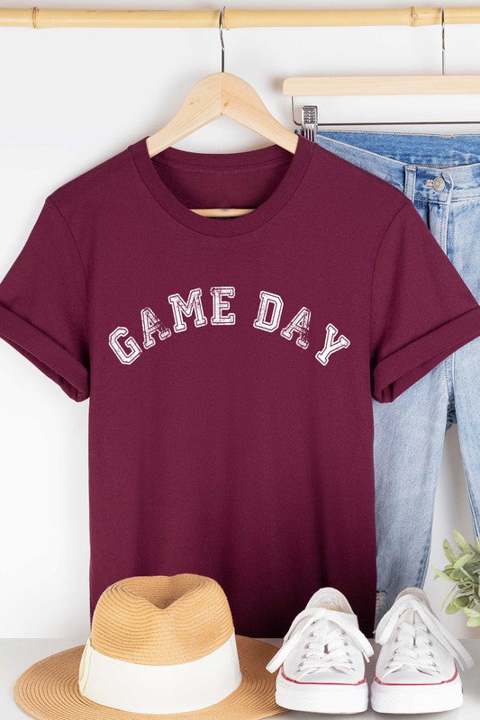 It's Game Day Graphic Tee in Burgundy