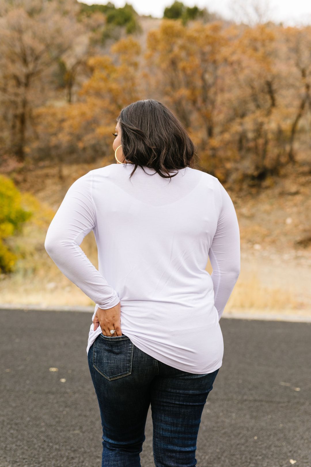 A Ray Of White Long Sleeve V