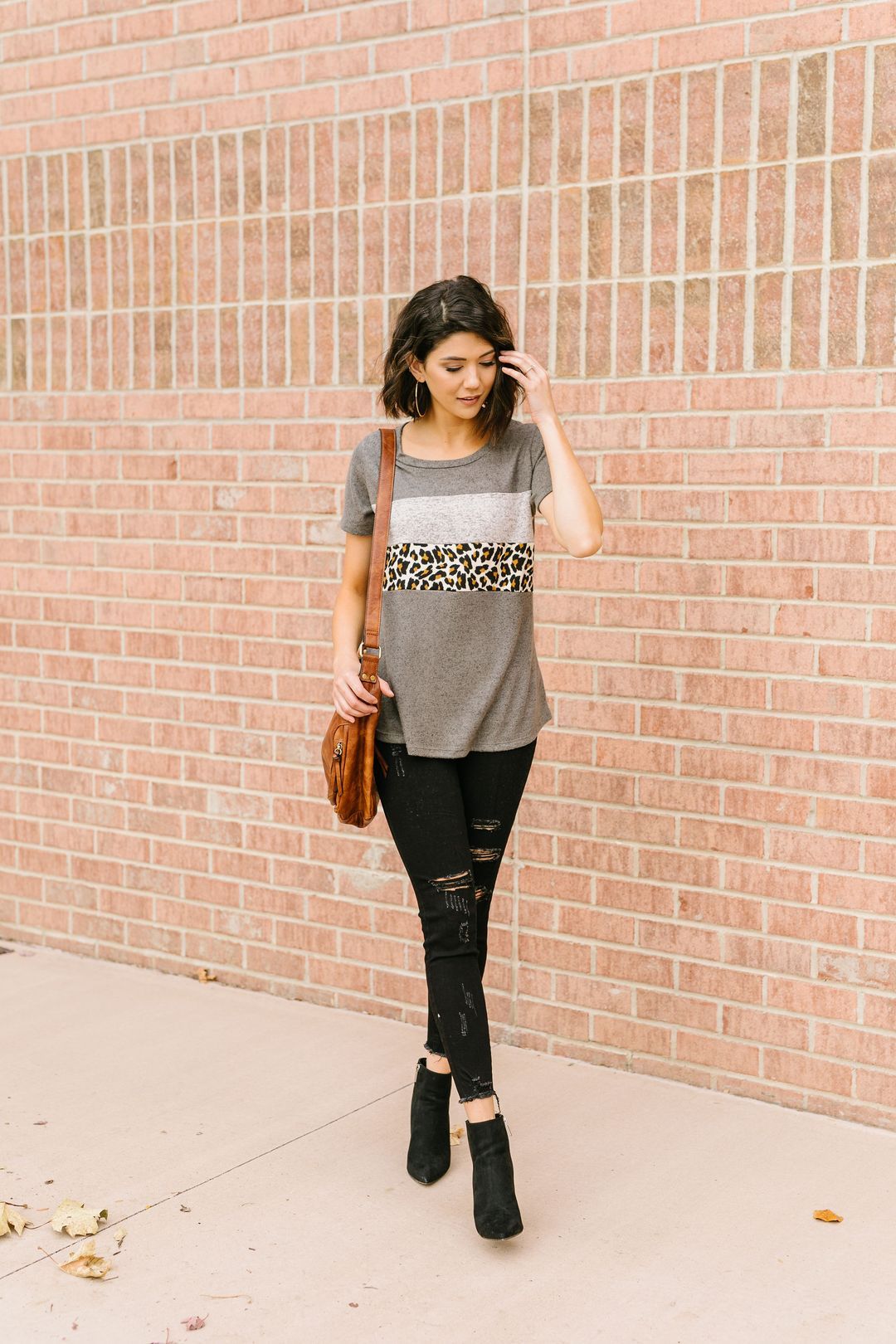 Stripes + Spots Color Block Top
