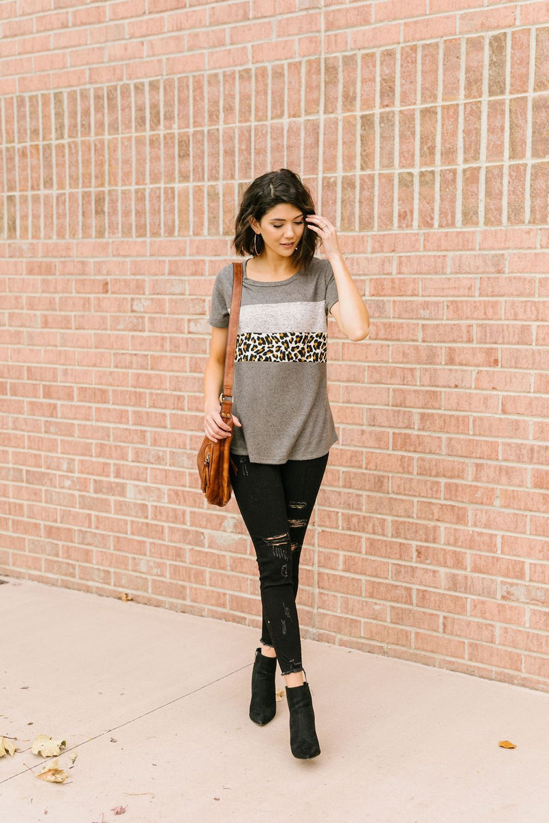 Stripes + Spots Color Block Top
