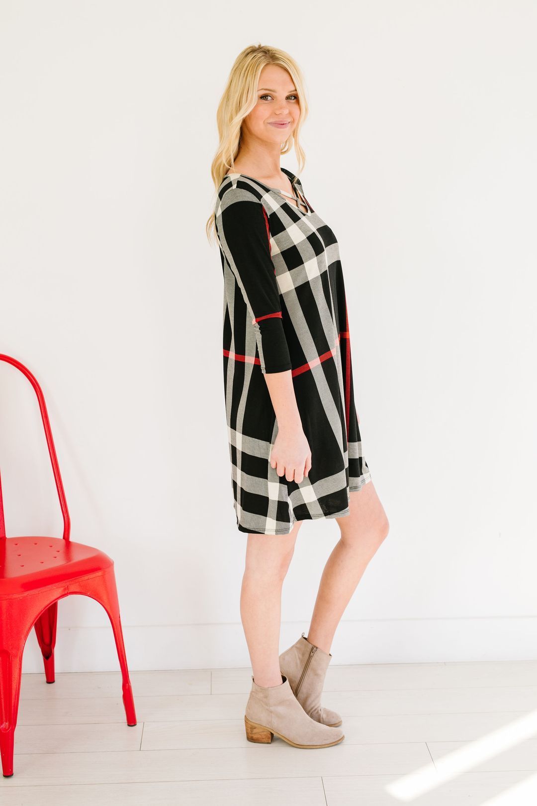 Glad To Be Plaid Swing Dress