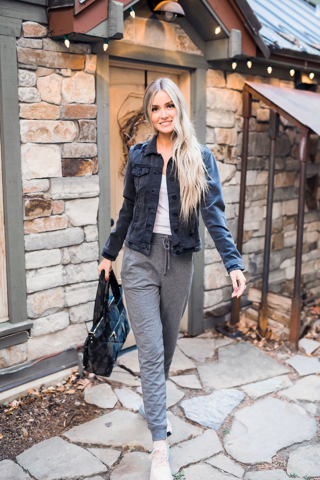 Lounge Around Town Joggers In Charcoal