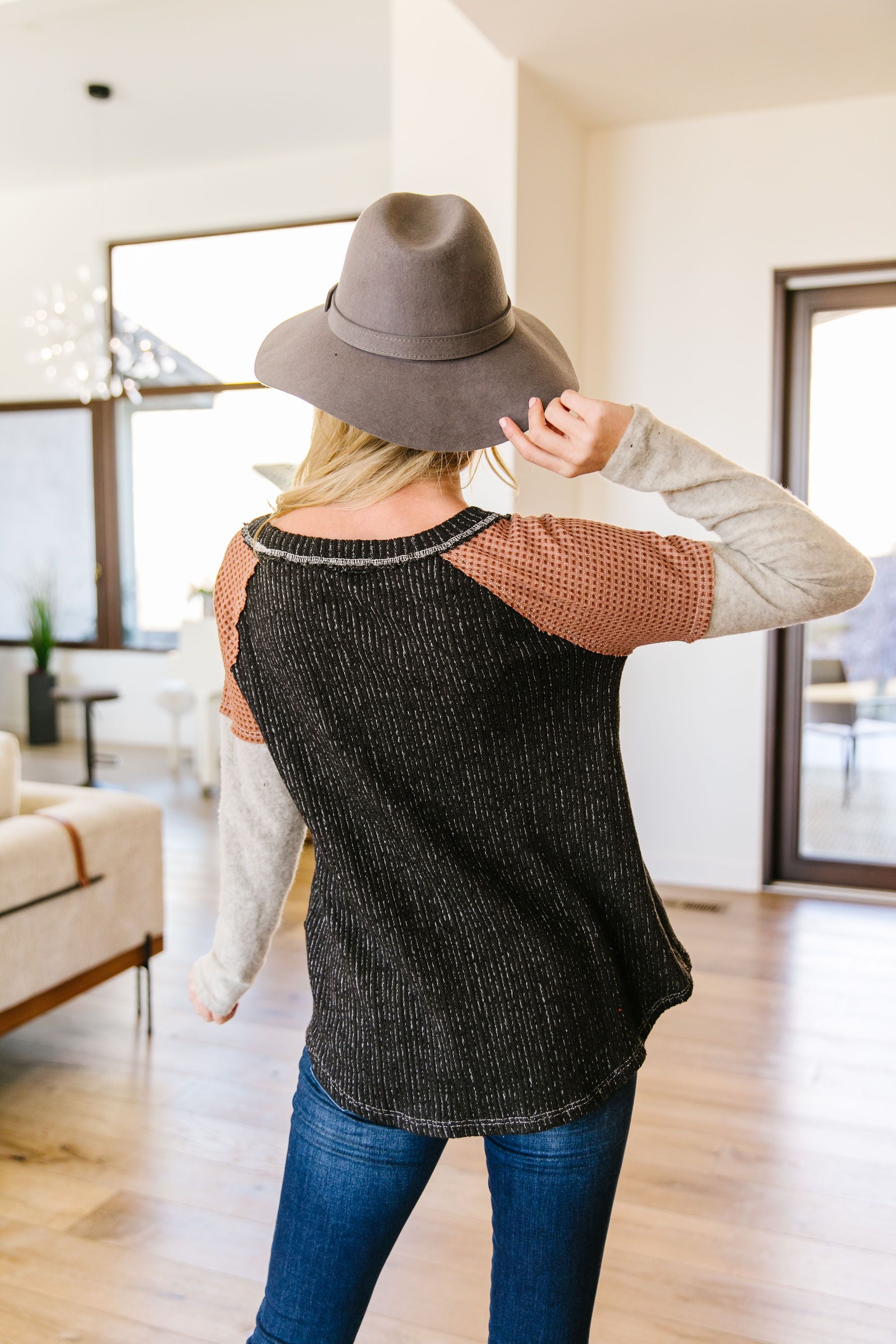 Paisley Color Block Top