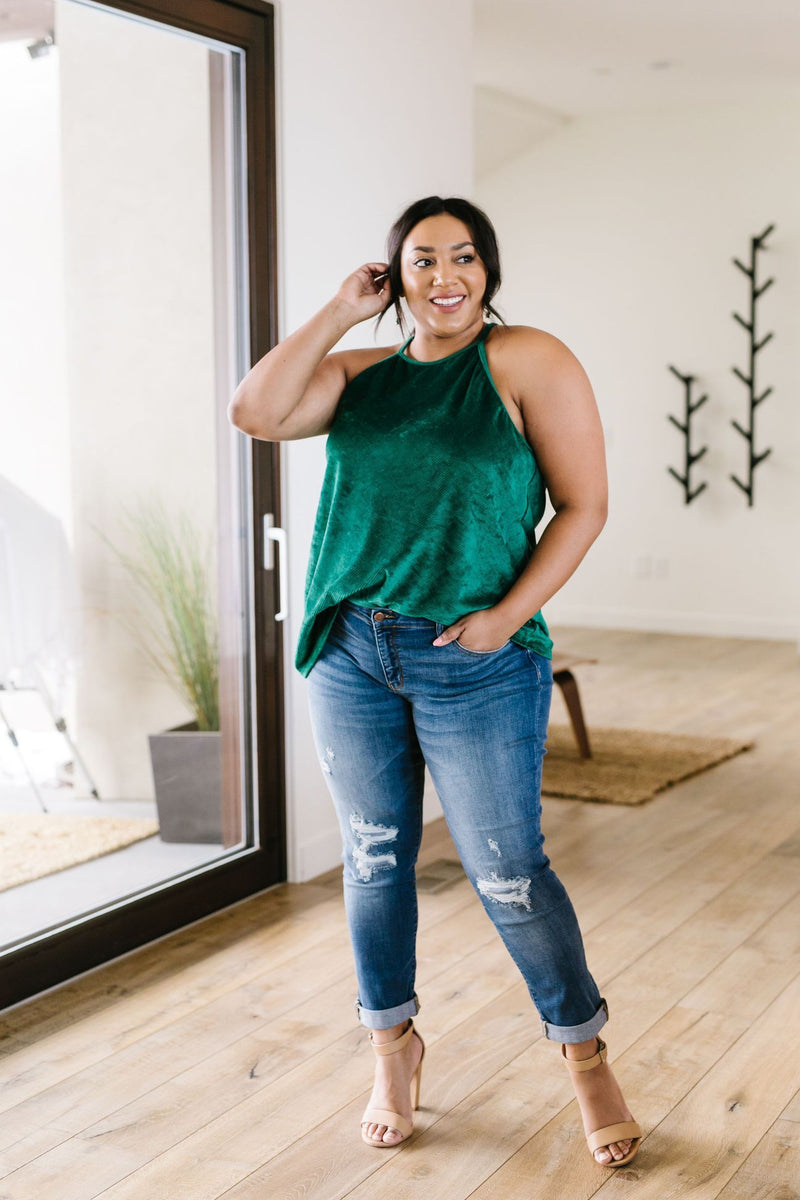 Lucky One Halter Top In Spruce