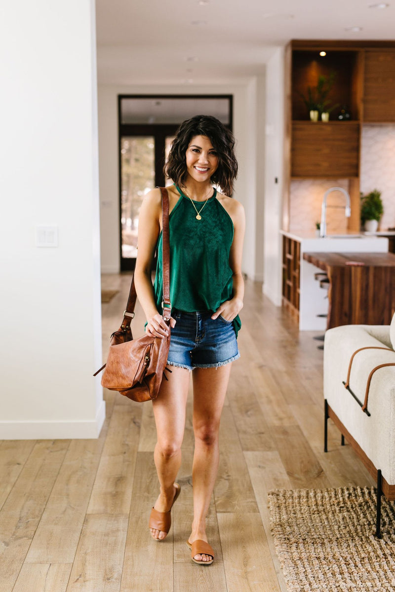 Lucky One Halter Top In Spruce