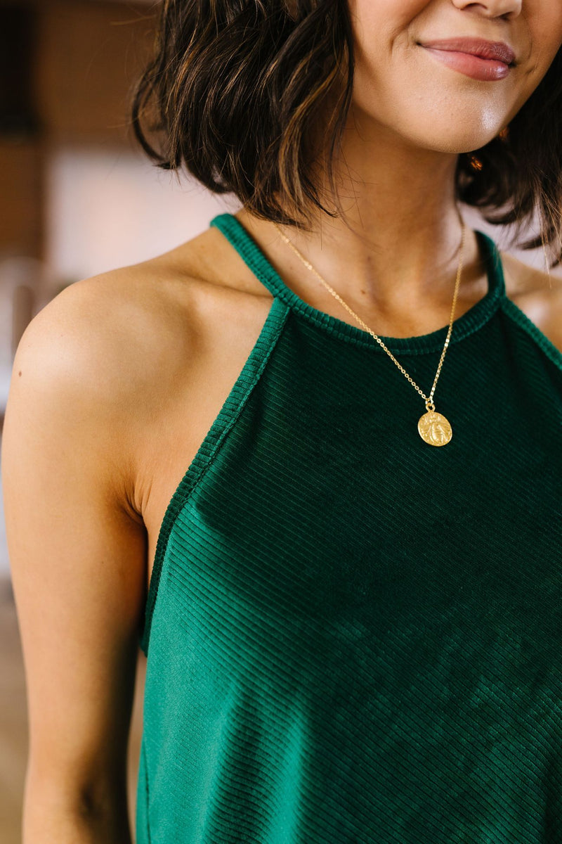 Lucky One Halter Top In Spruce
