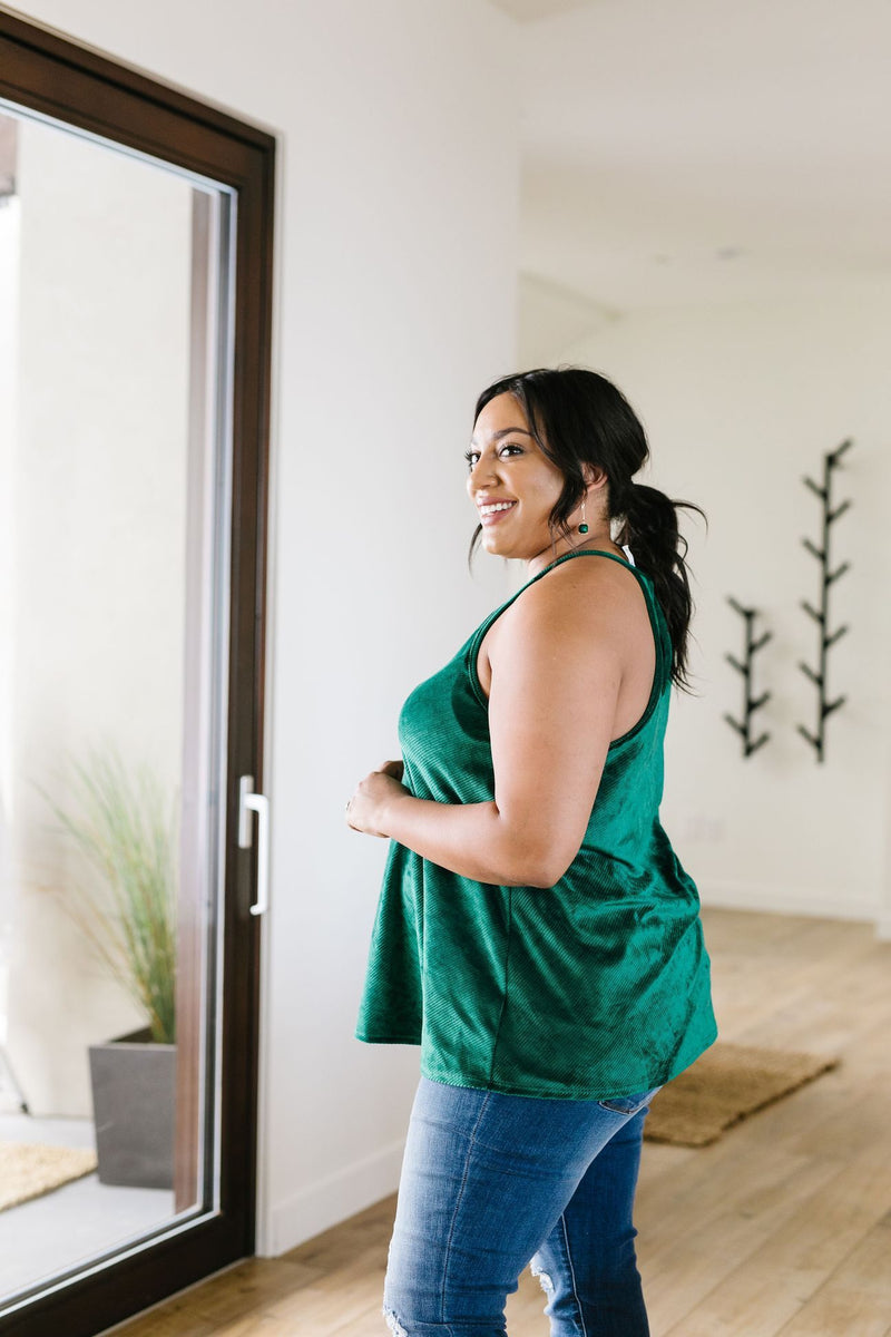 Lucky One Halter Top In Spruce